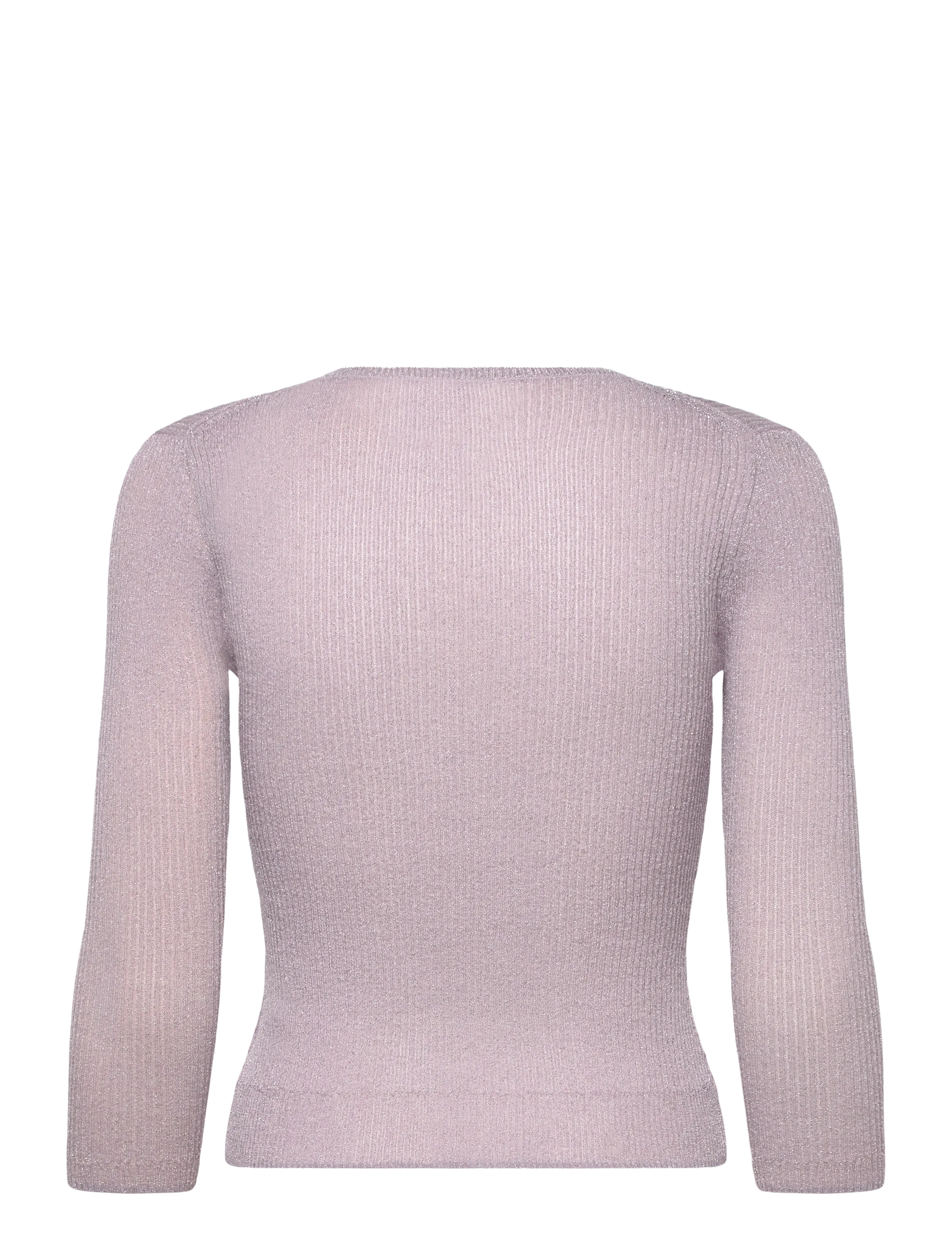 Monki - Slim Knitted V-neck Sweater - pullover - pink dusty light - 1