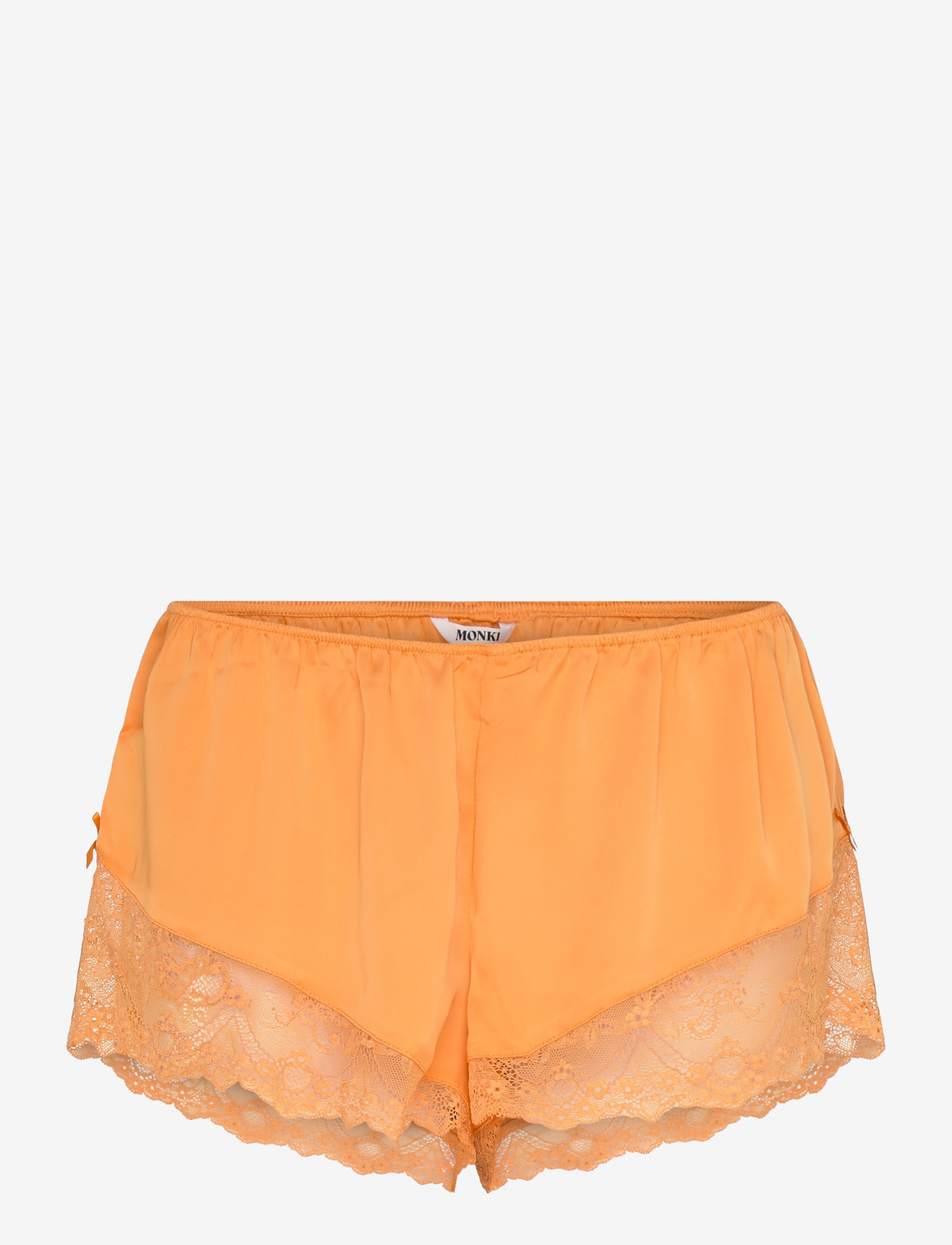 Monki - Short Satin Lace Shorts - natshorts - orange medium - 0
