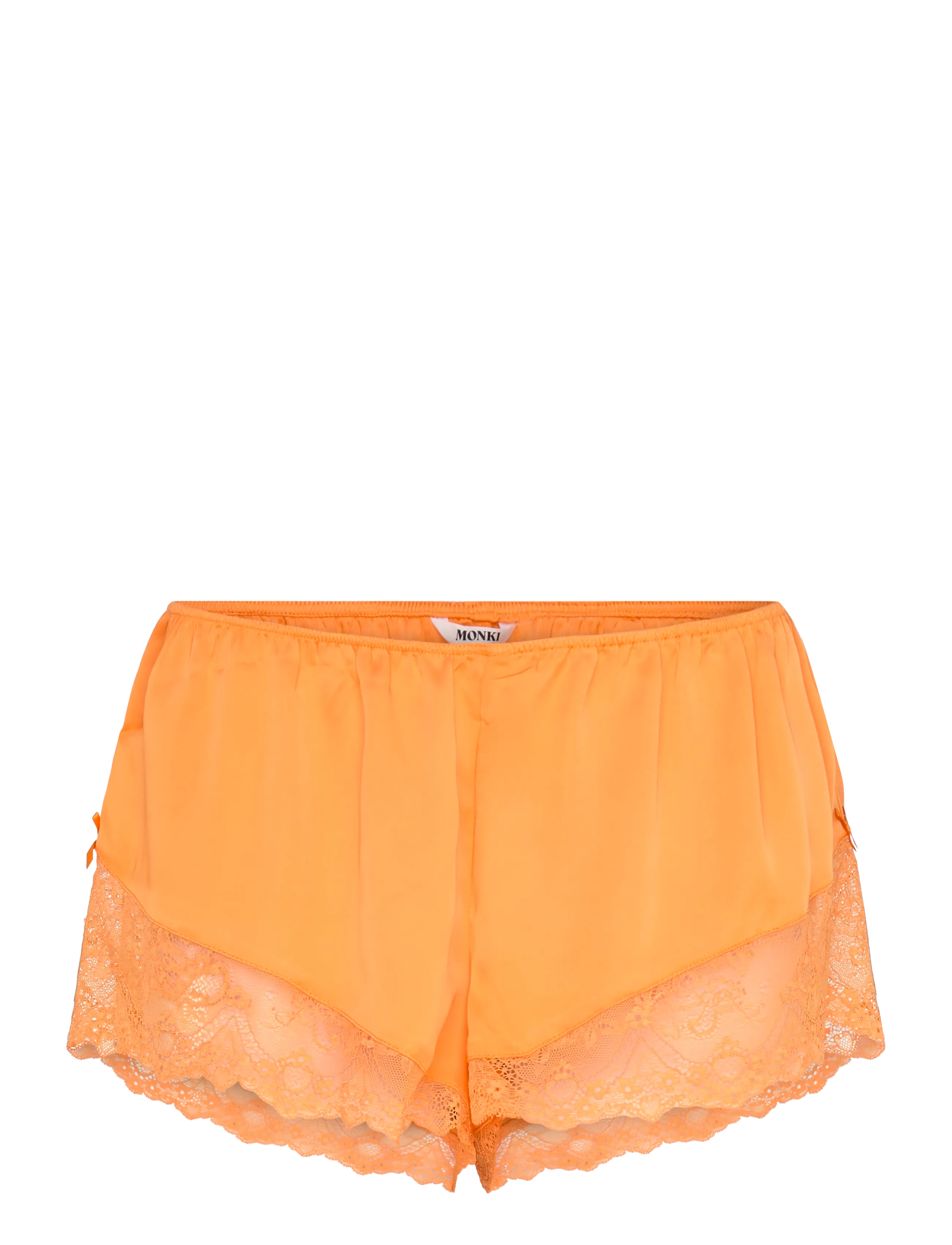 Monki Short Satin Lace Shorts - Mugavalt oma kodus - ORANGE MEDIUM / orange