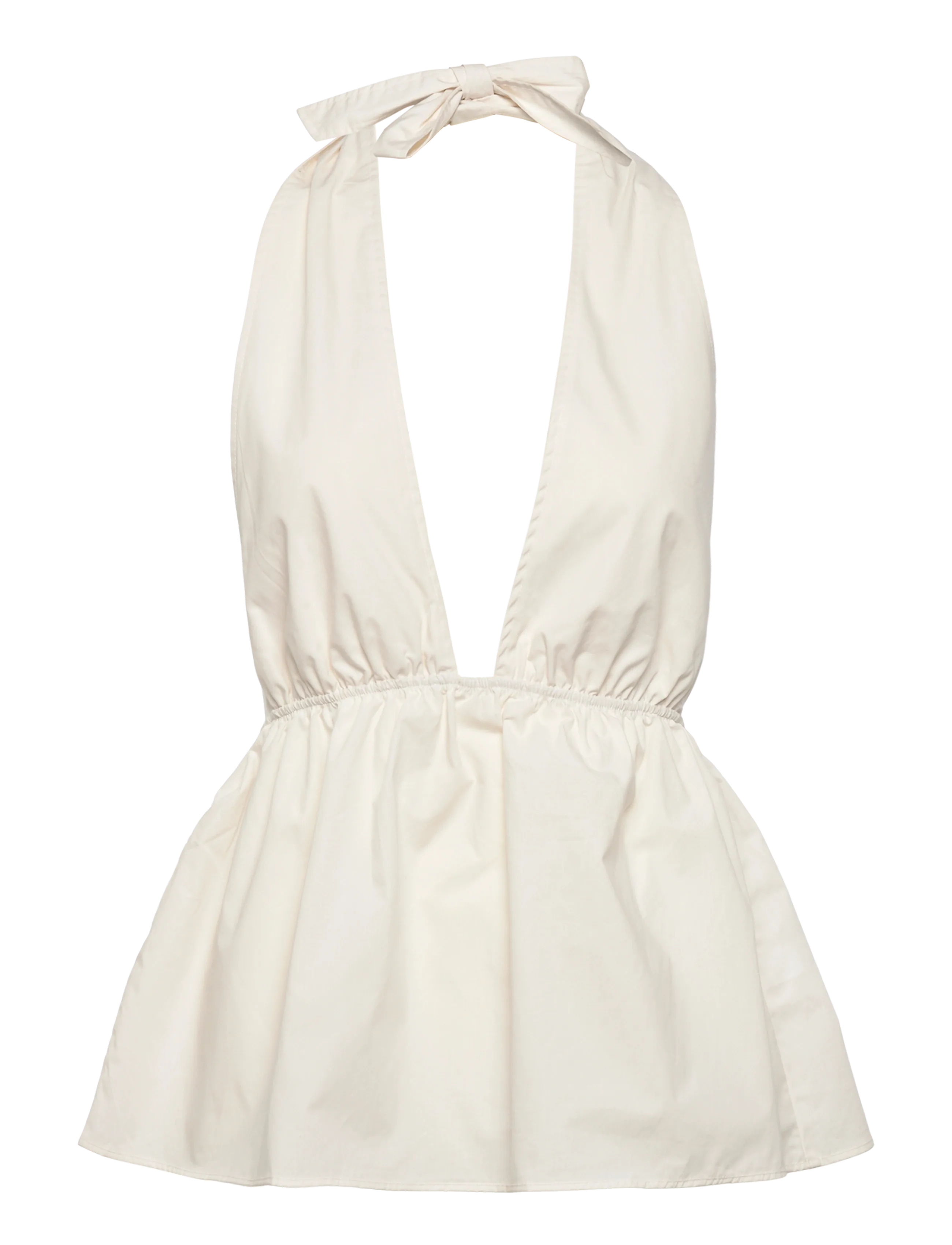 Monki Halterneck Cotton Top, XS, White, T-Shirts & Toppe > Uden Ærmer, Dame
