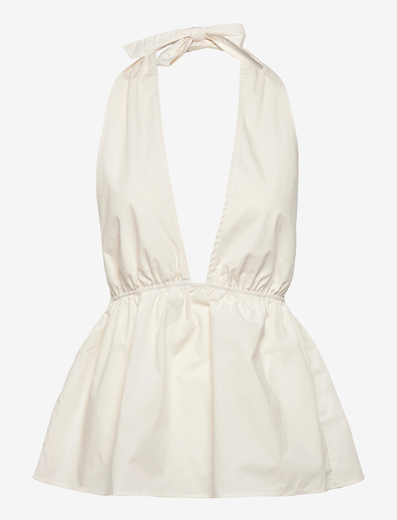 Monki - Halterneck Cotton Top - tanktops - white light - 0