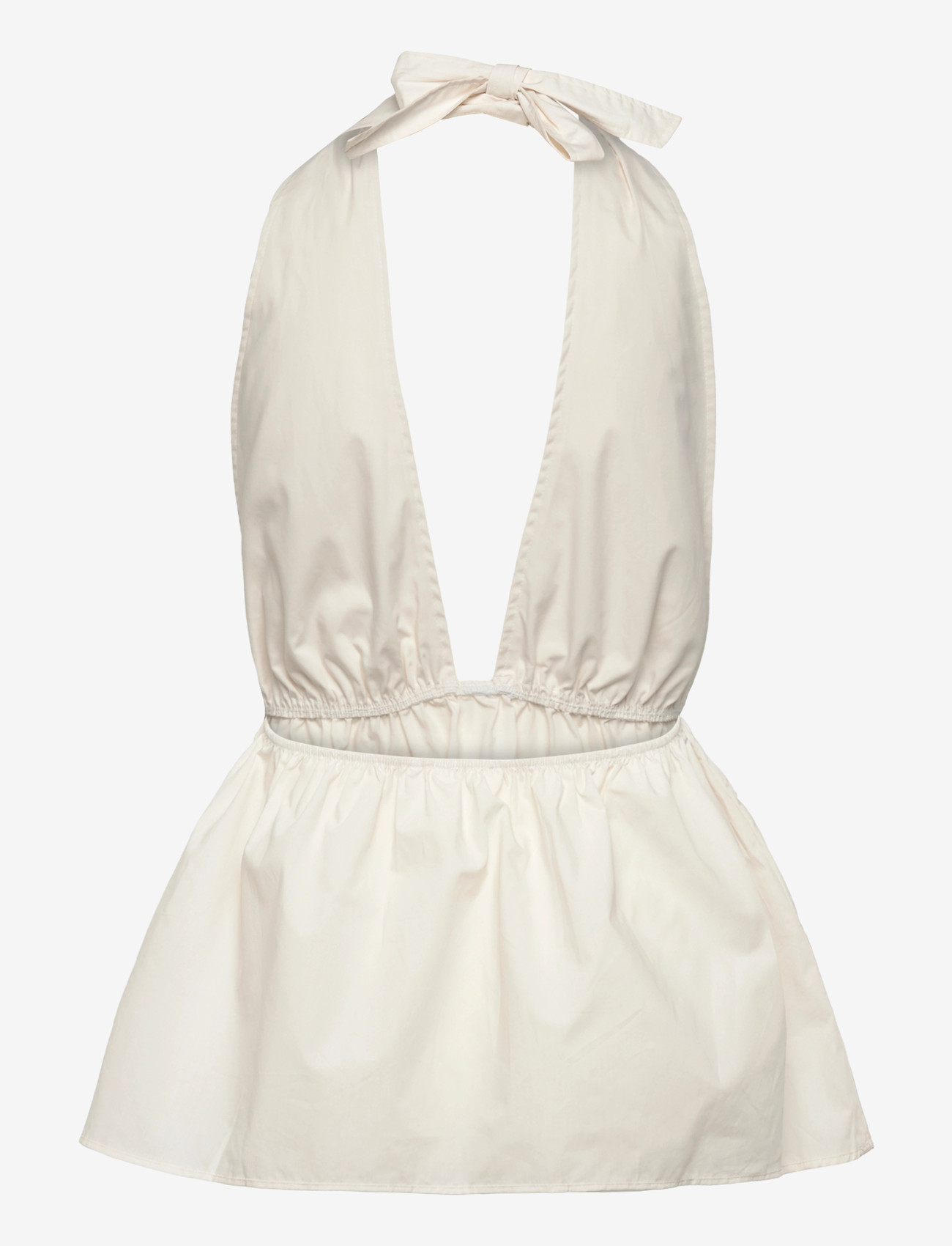 Monki - Halterneck Cotton Top - tanktops - white light - 1