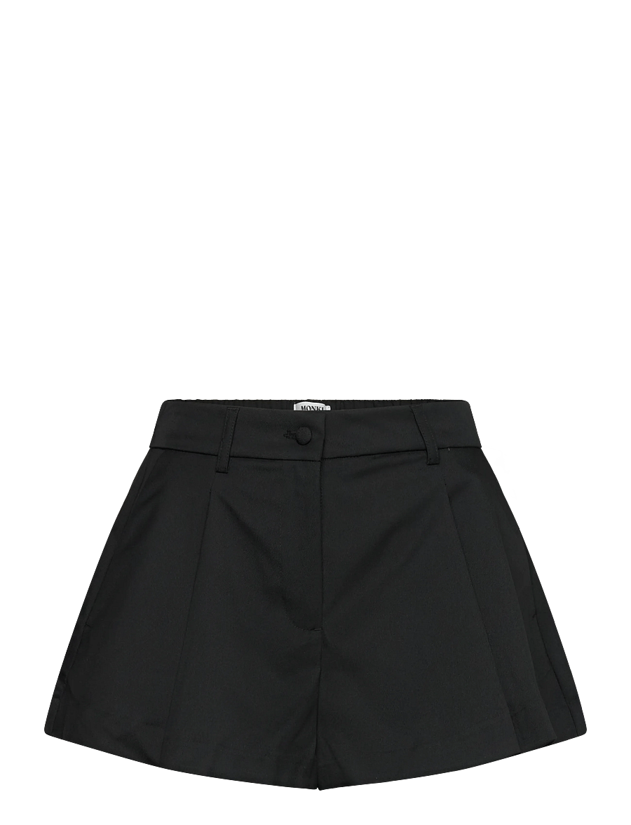 Monki - Relaxed Pleated Mini Suiting Shorts - freizeitshorts - black dark - 1