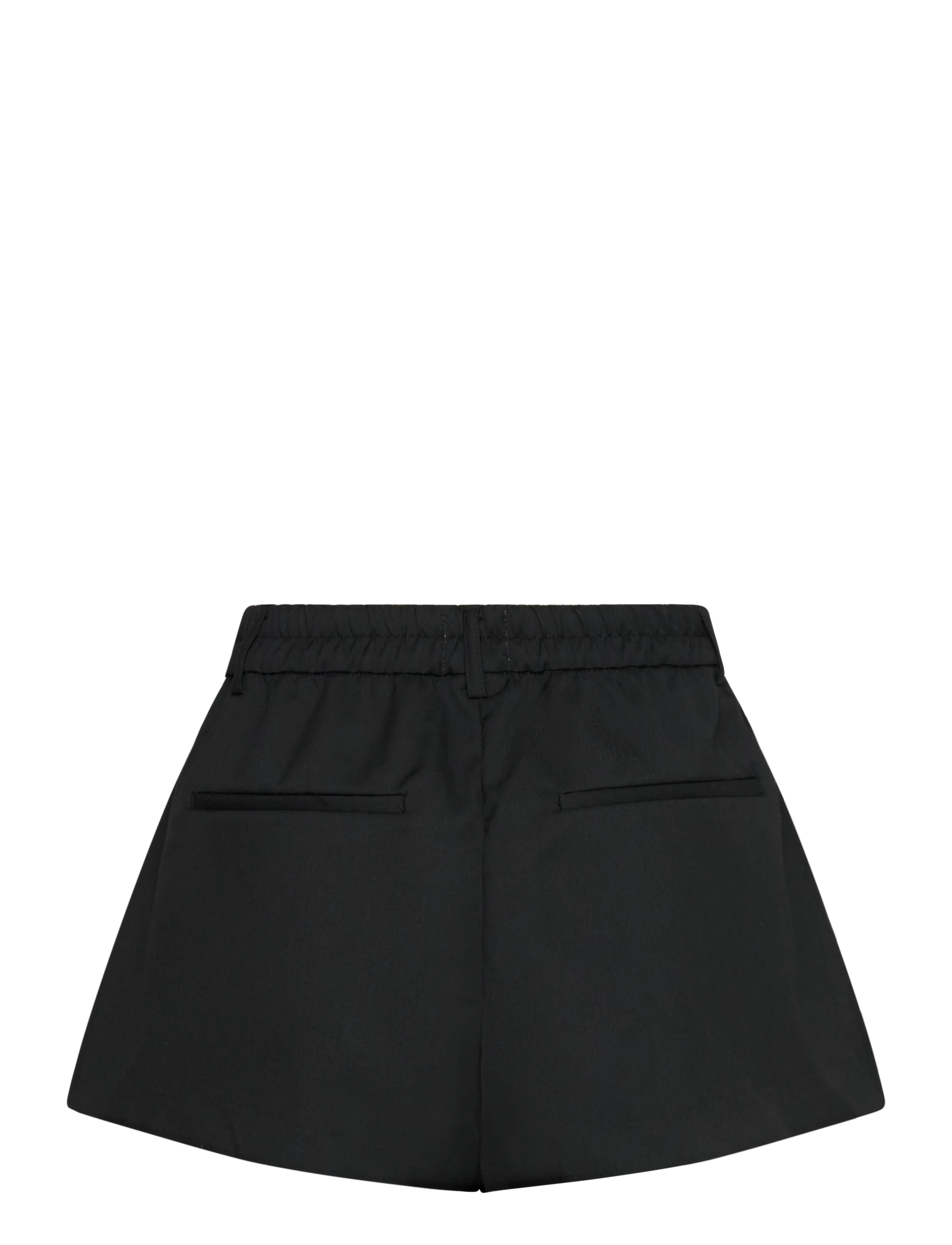 Monki - Relaxed Pleated Mini Suiting Shorts - casual shorts - black dark - 1