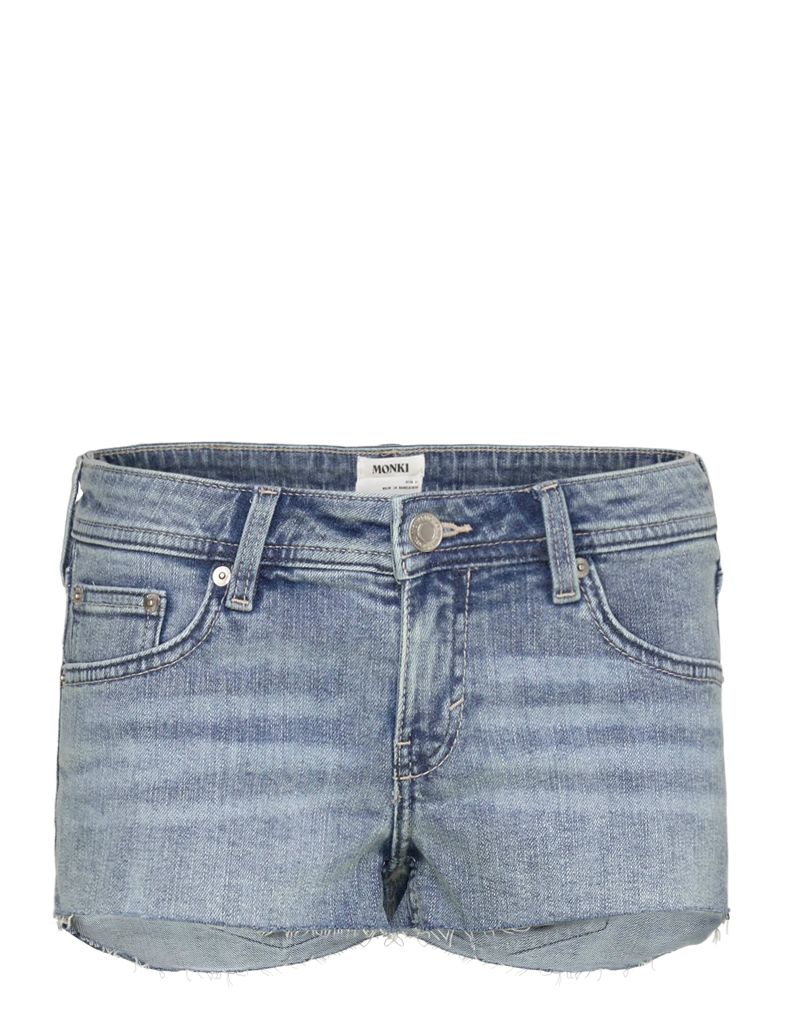 Monki Slim Low Rise Denim Hotpants - Moetrendid - DENIM BLUE LIGHT / blue