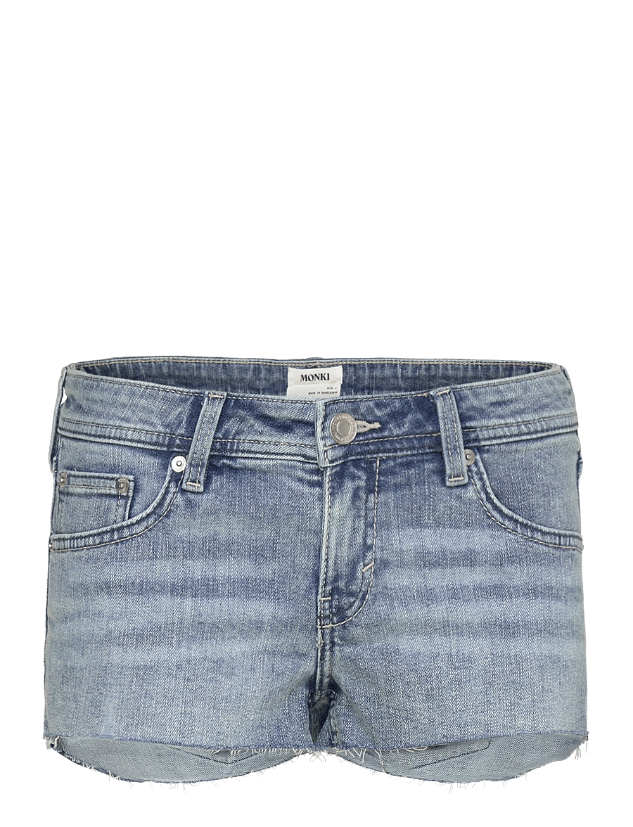 Monki - Slim Low Rise Denim Hotpants - jeansshorts - denim blue light - 1