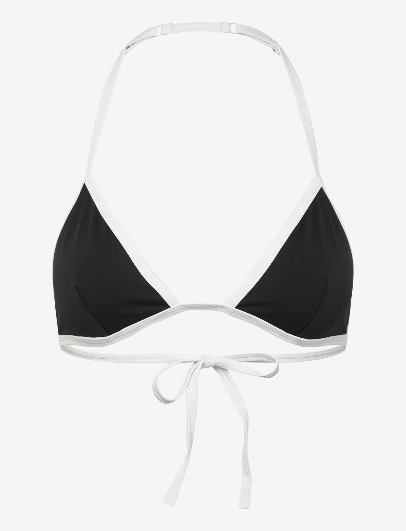 Monki - Halterneck Triangle Bikini Top - trekantsbikinier - black dark - 0