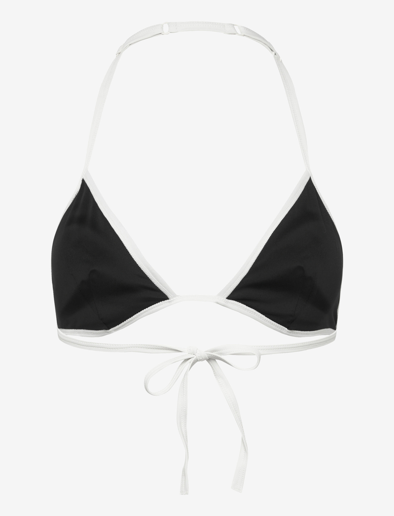Monki - Halterneck Triangle Bikini Top - trekantsbikinier - black dark - 1