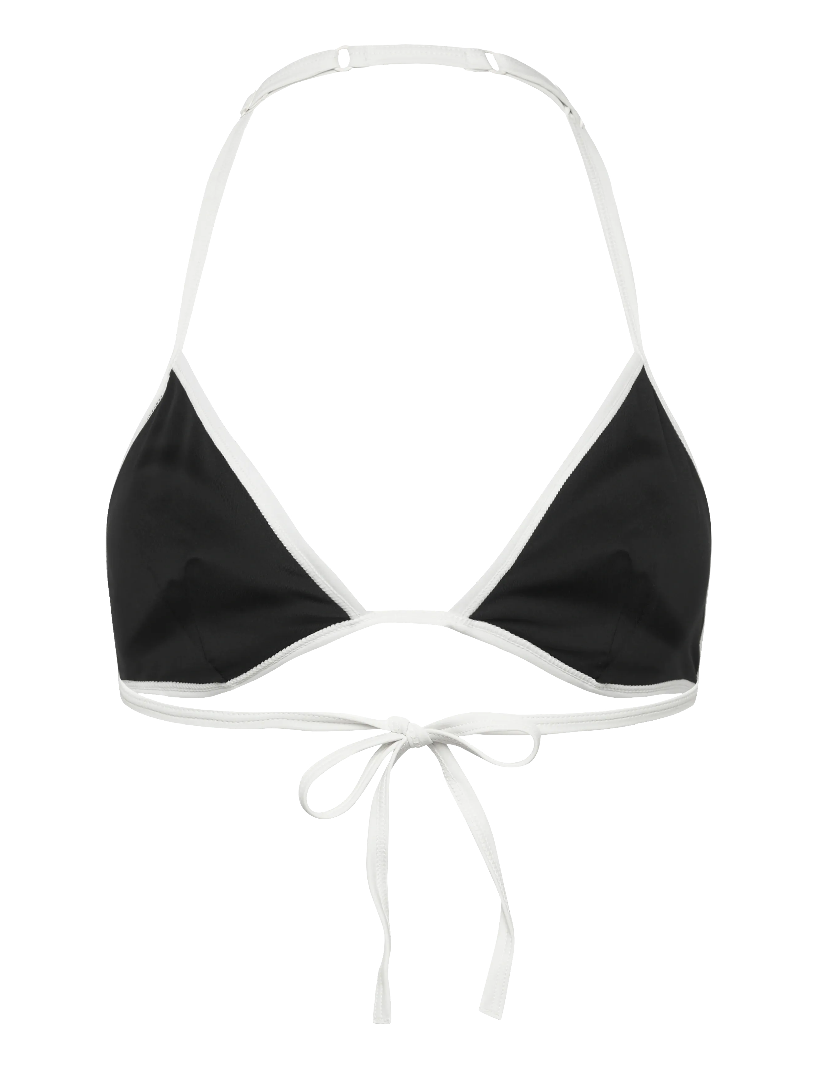Monki - Halterneck Triangle Bikini Top - kolmnurksed bikiinide ülaosad - black dark - 1