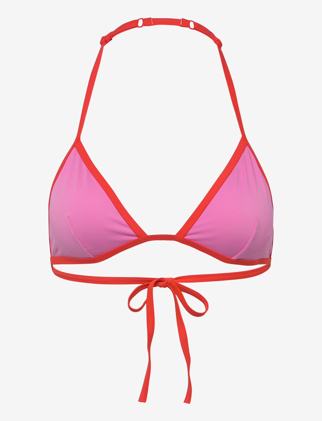 Monki - Halterneck Triangle Bikini Top - dreieck-bikini-oberteile - pink medium - 0