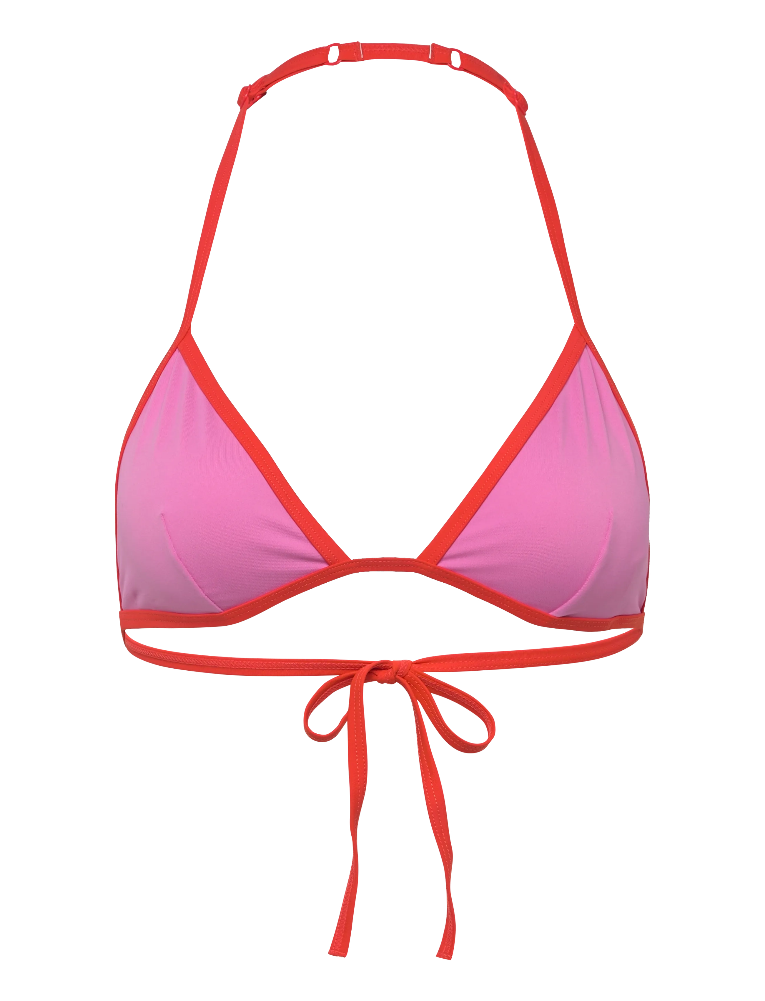 Monki Halterneck Triangle Bikini Top - New arrivals - PINK MEDIUM / pink/rose