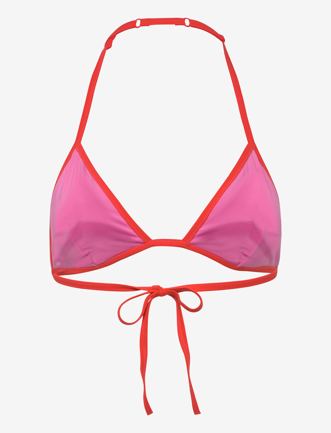 Monki - Halterneck Triangle Bikini Top - dreieck-bikini-oberteile - pink medium - 1