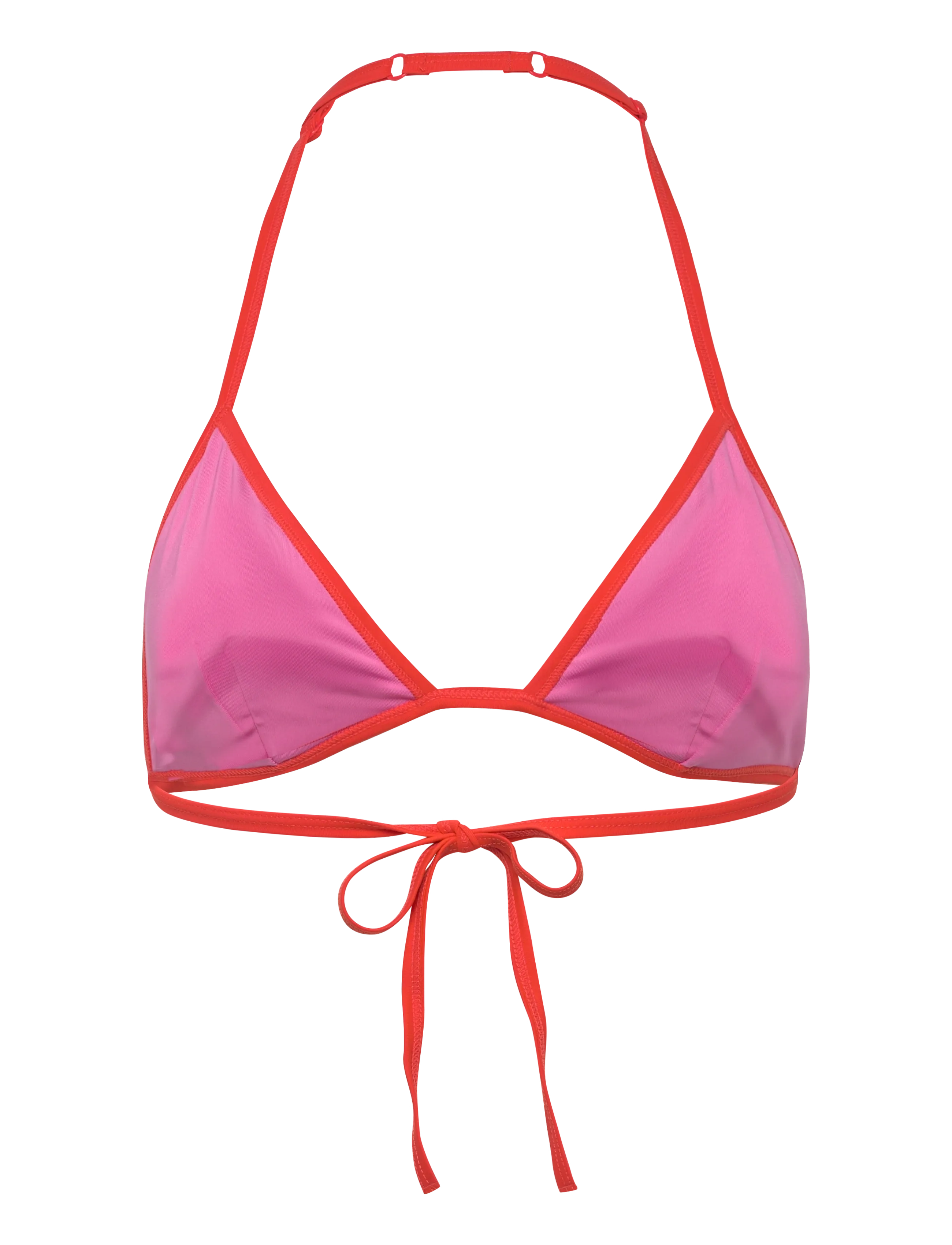 Monki - Halterneck Triangle Bikini Top - trekantsbikinier - pink medium - 1