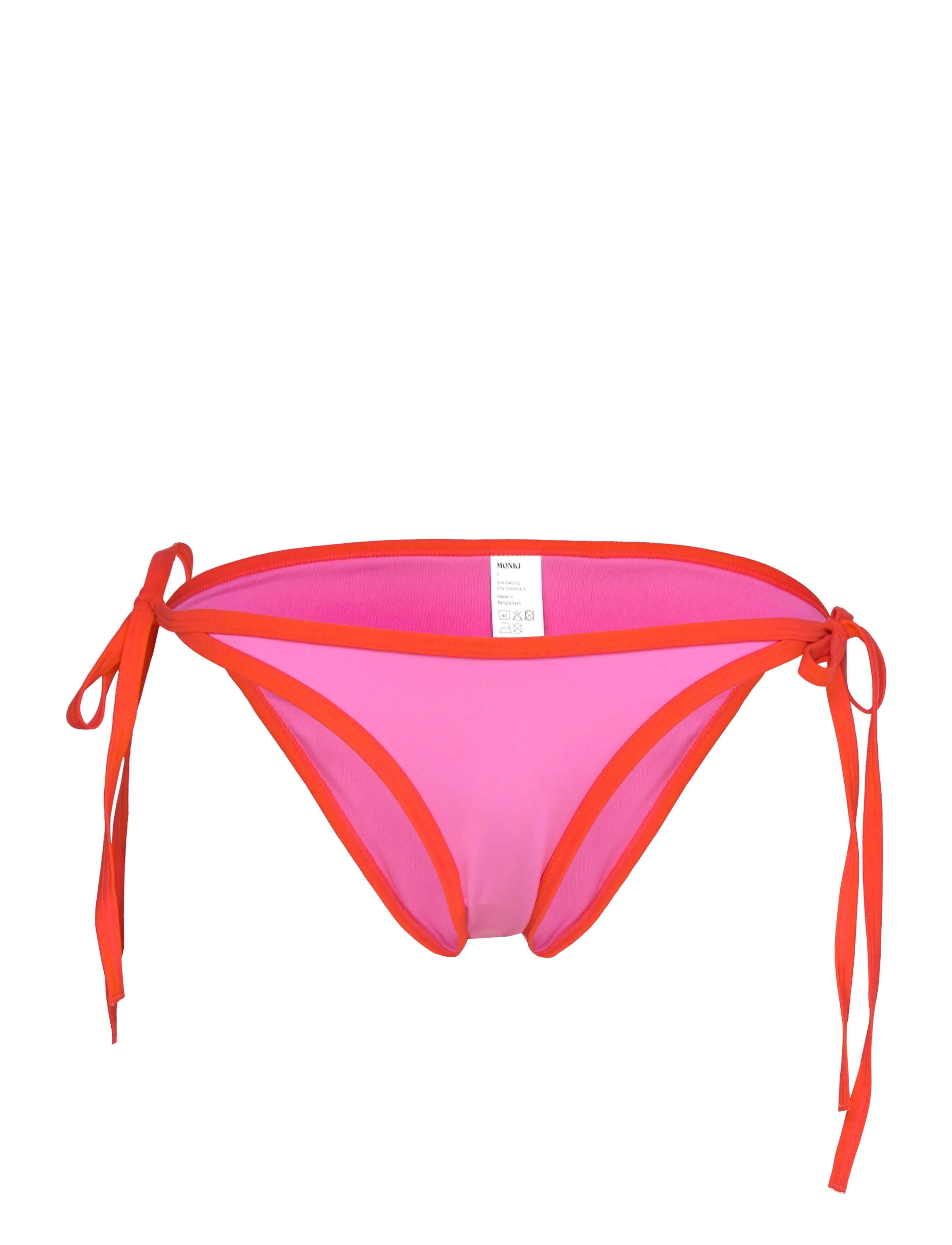 Monki Tie Bikini Bottom, XS, Pink, Bikinitrusser > Bikinier Med Sidebånd, Dame
