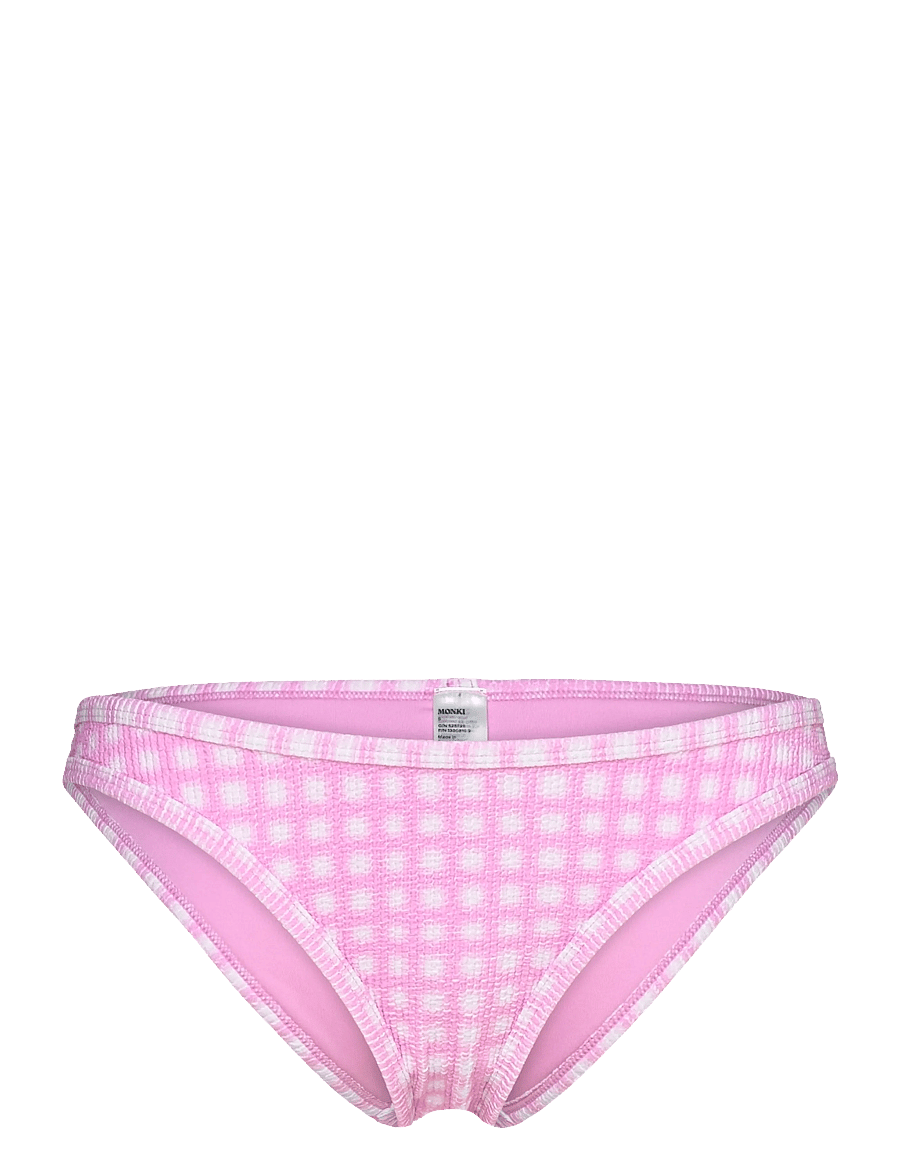 Monki - High cut Seersucker bikini Bottom - bikinibriefs - pink medium - 0