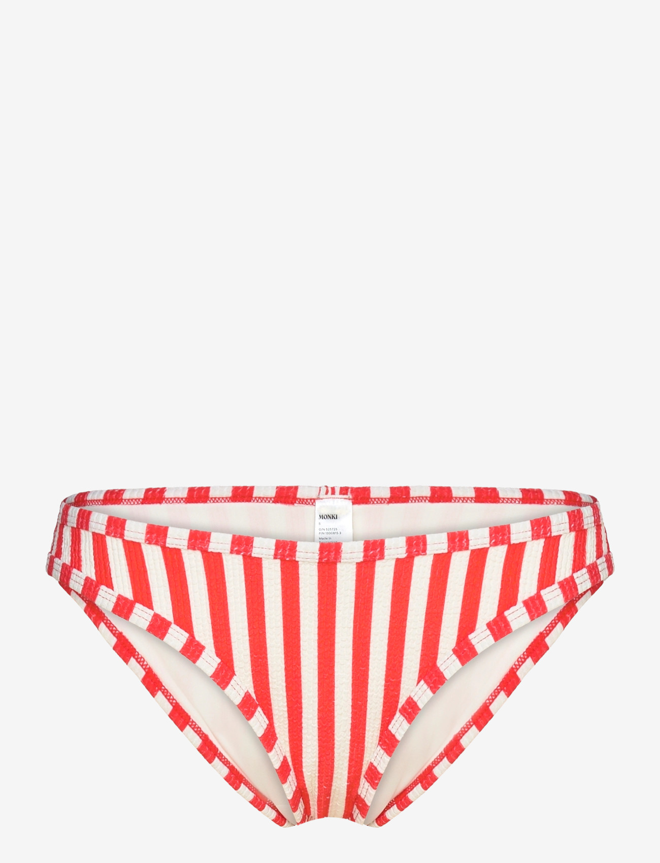 Monki - High cut Seersucker bikini Bottom - bikinibriefs - red bright - 0