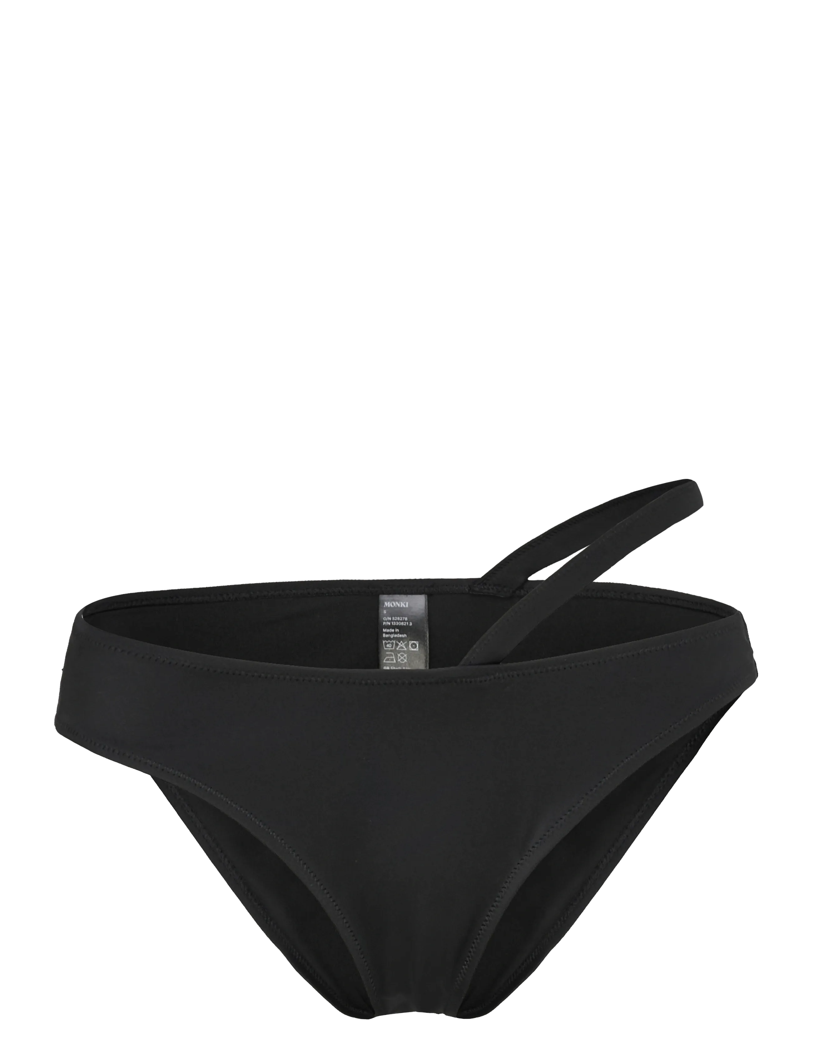 Monki Strappy High Waist Bikini Bottom, XXS, Black, Bikinitrusser > Bikinier Med Høj Talje, Dame
