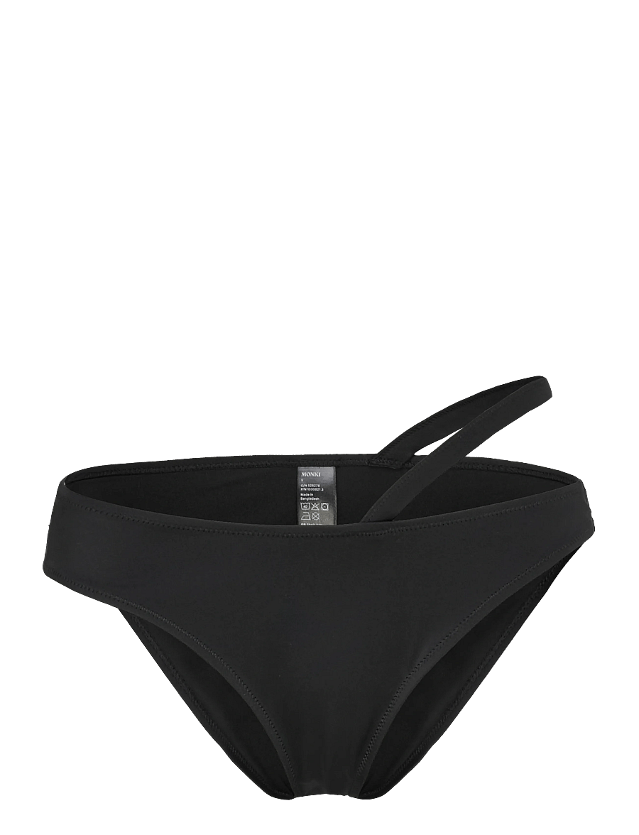 Monki - Strappy high waist bikini bottom - bikini z wysokim stanem - black dark - 0
