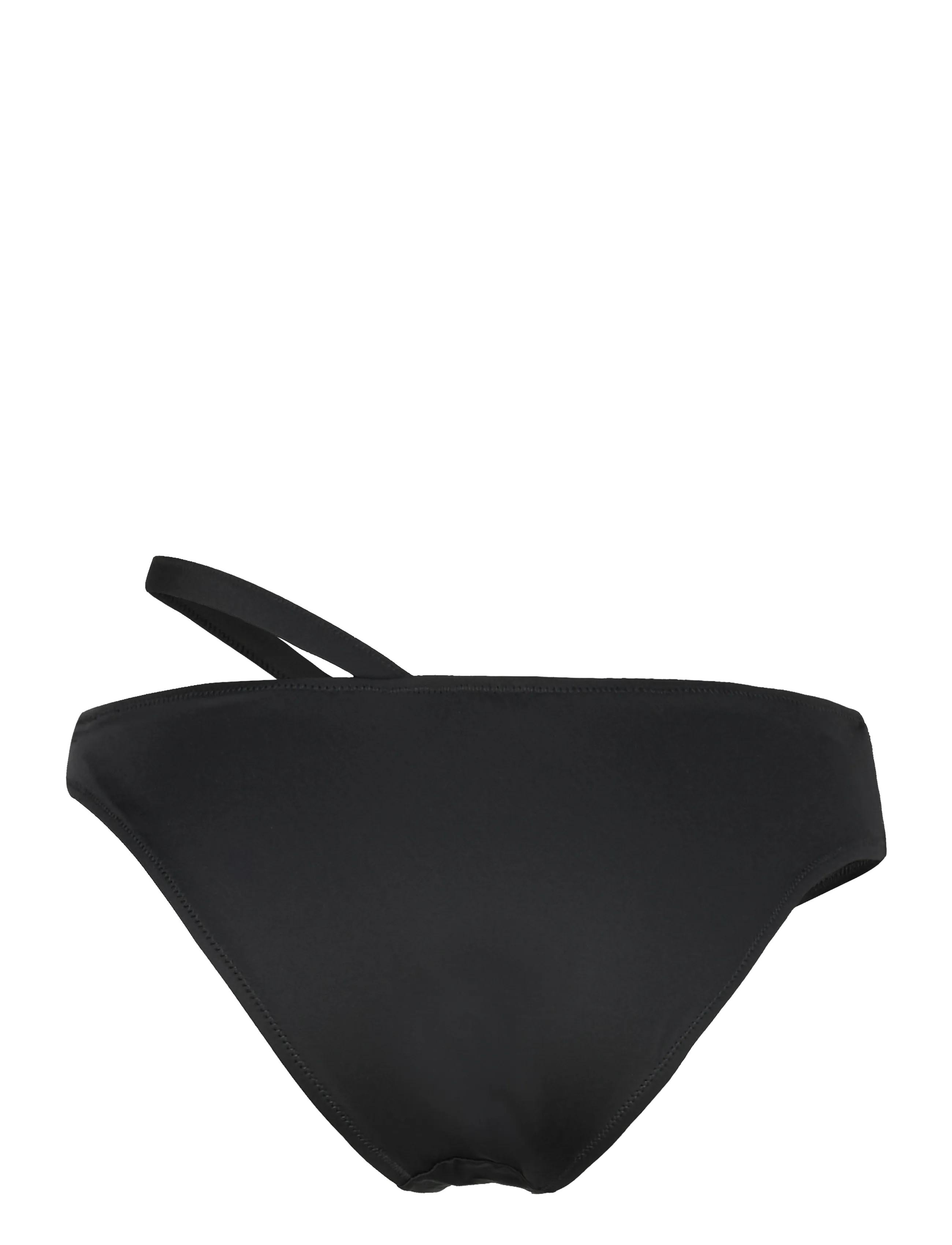 Monki - Strappy high waist bikini bottom - bikinio kelnaitės aukštu liemeniu - black dark - 1