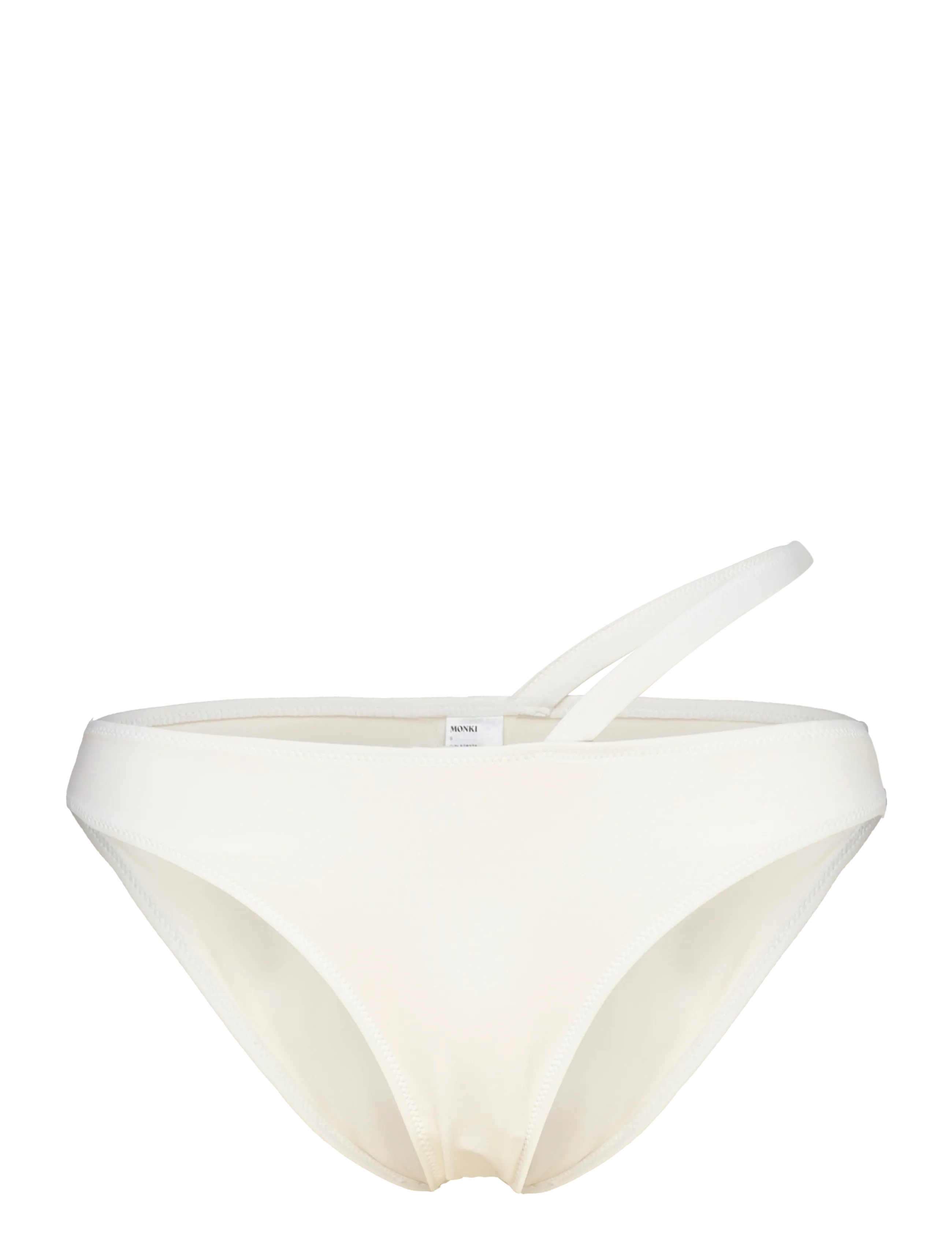 Monki Strappy High Waist Bikini Bottom, S, Cream, Bikinitrusser > Bikinier Med Høj Talje, Dame