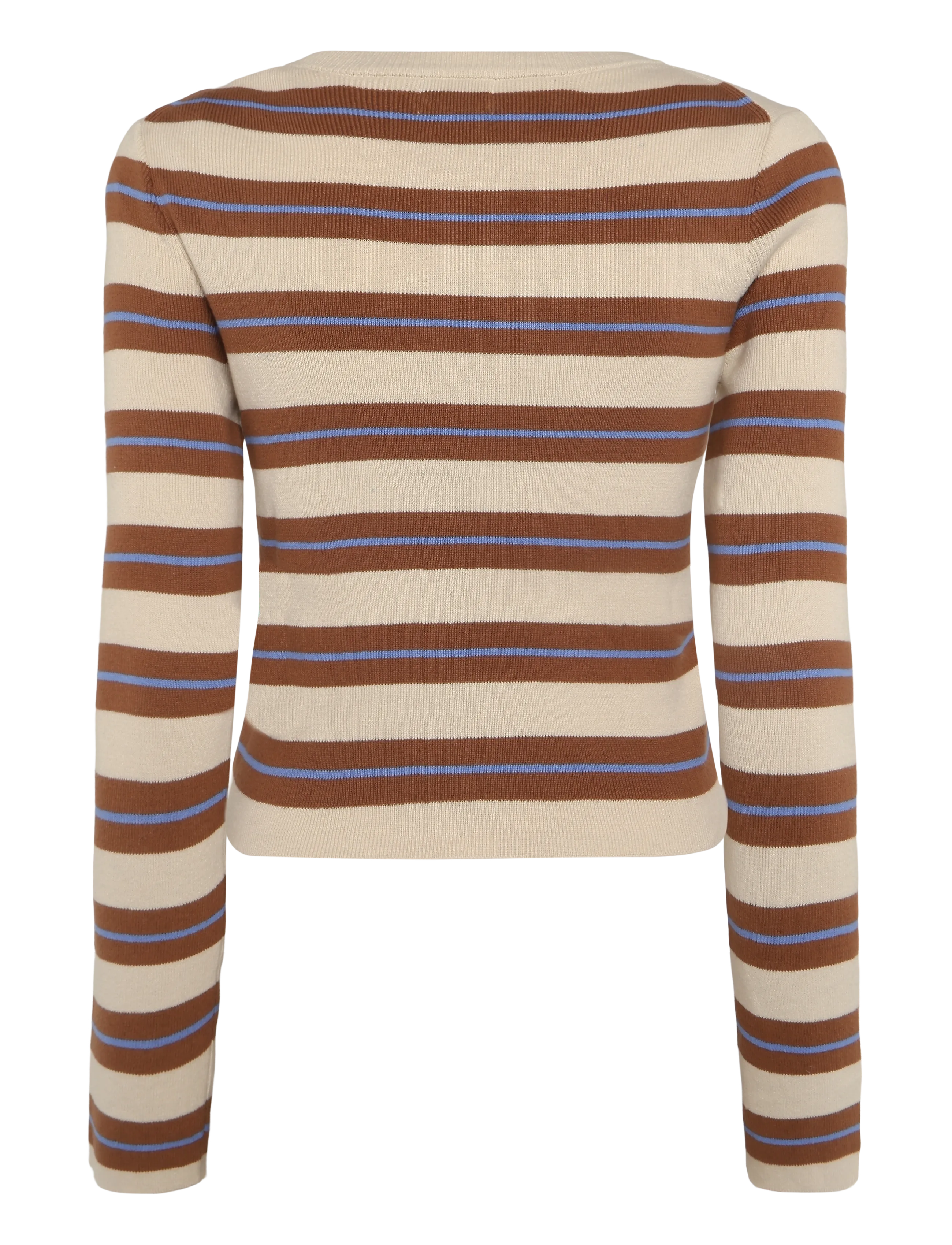 Monki - Cropped Knitted V-neck Cardigan - lühikesed topid - brown medium dusty - 1