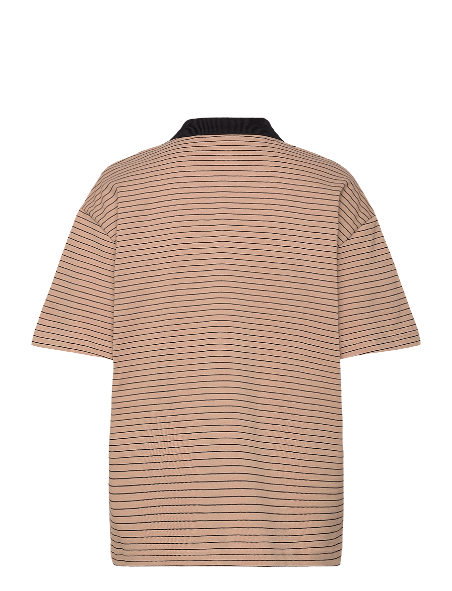 Monki - Short-sleeved polo t-shirt - polo shirts - beige medium dusty - 1