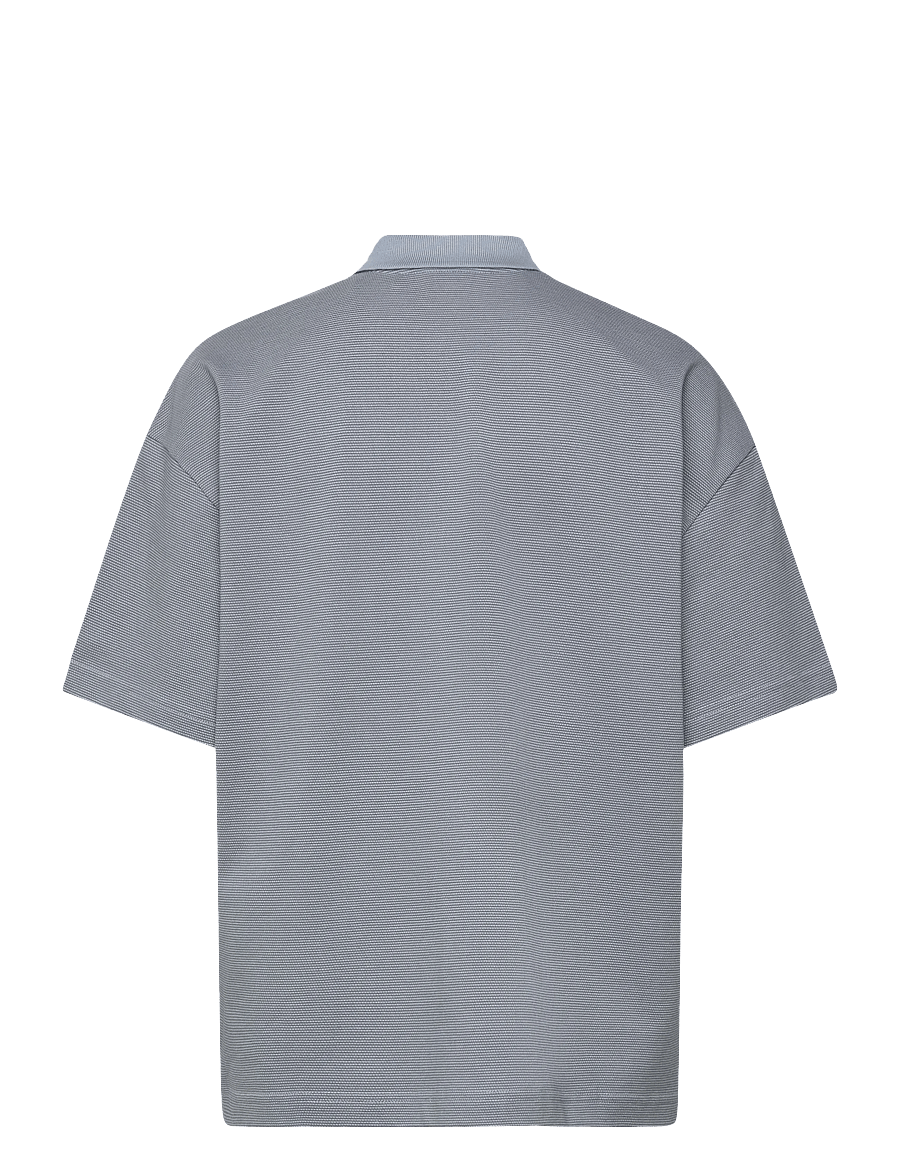 Monki - Short-sleeved polo t-shirt - polo shirts - blue dusty light - 1