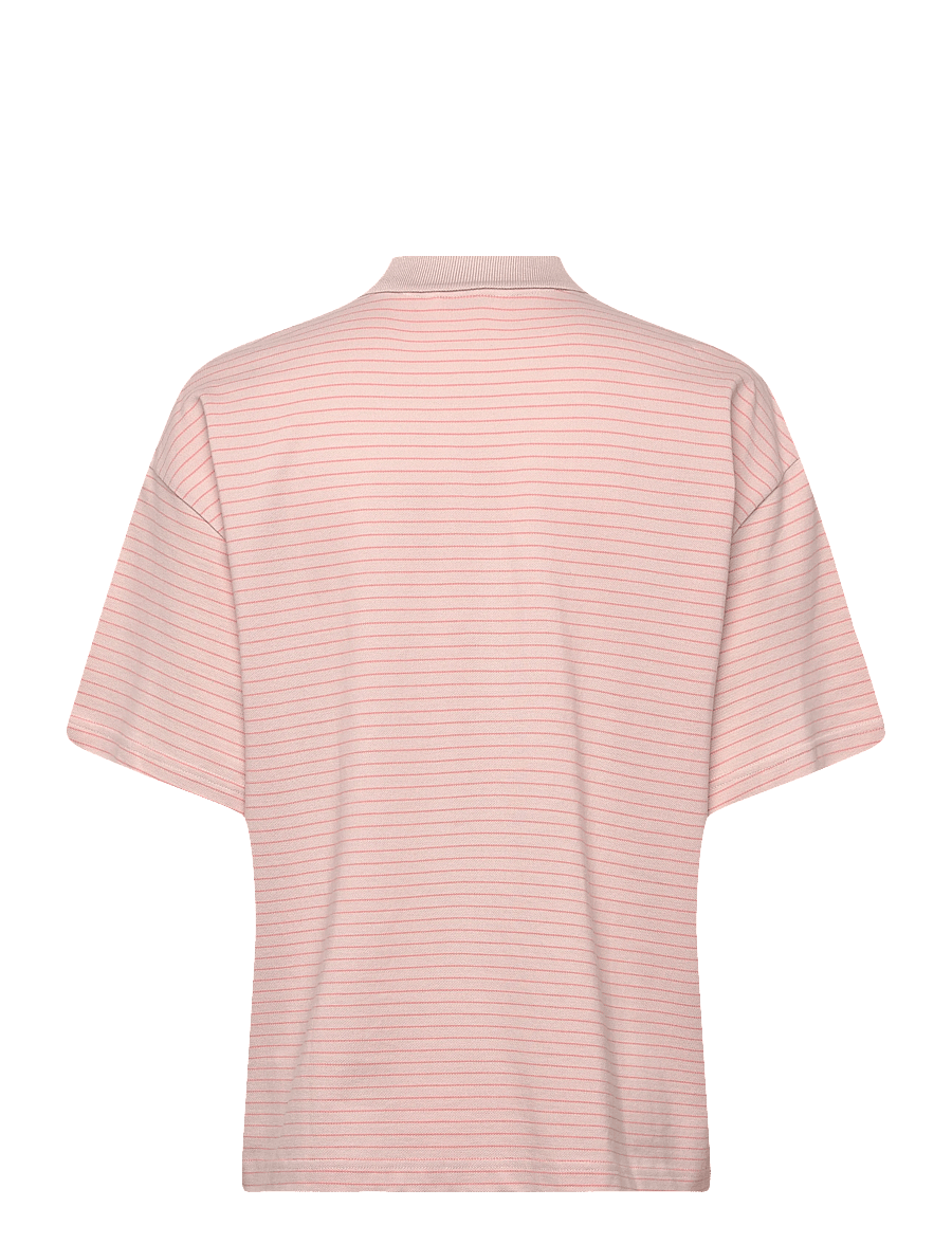 Monki - Short-sleeved polo t-shirt - polo shirts - pink dusty light - 1