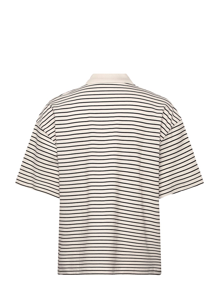 Monki - Short-sleeved polo t-shirt - poloer - white light - 1