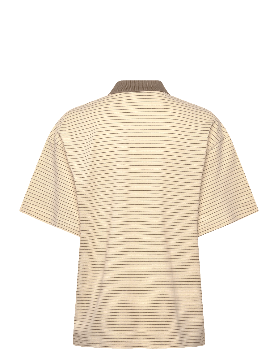 Monki - Short-sleeved polo t-shirt - polo shirts - yellow dusty light - 1