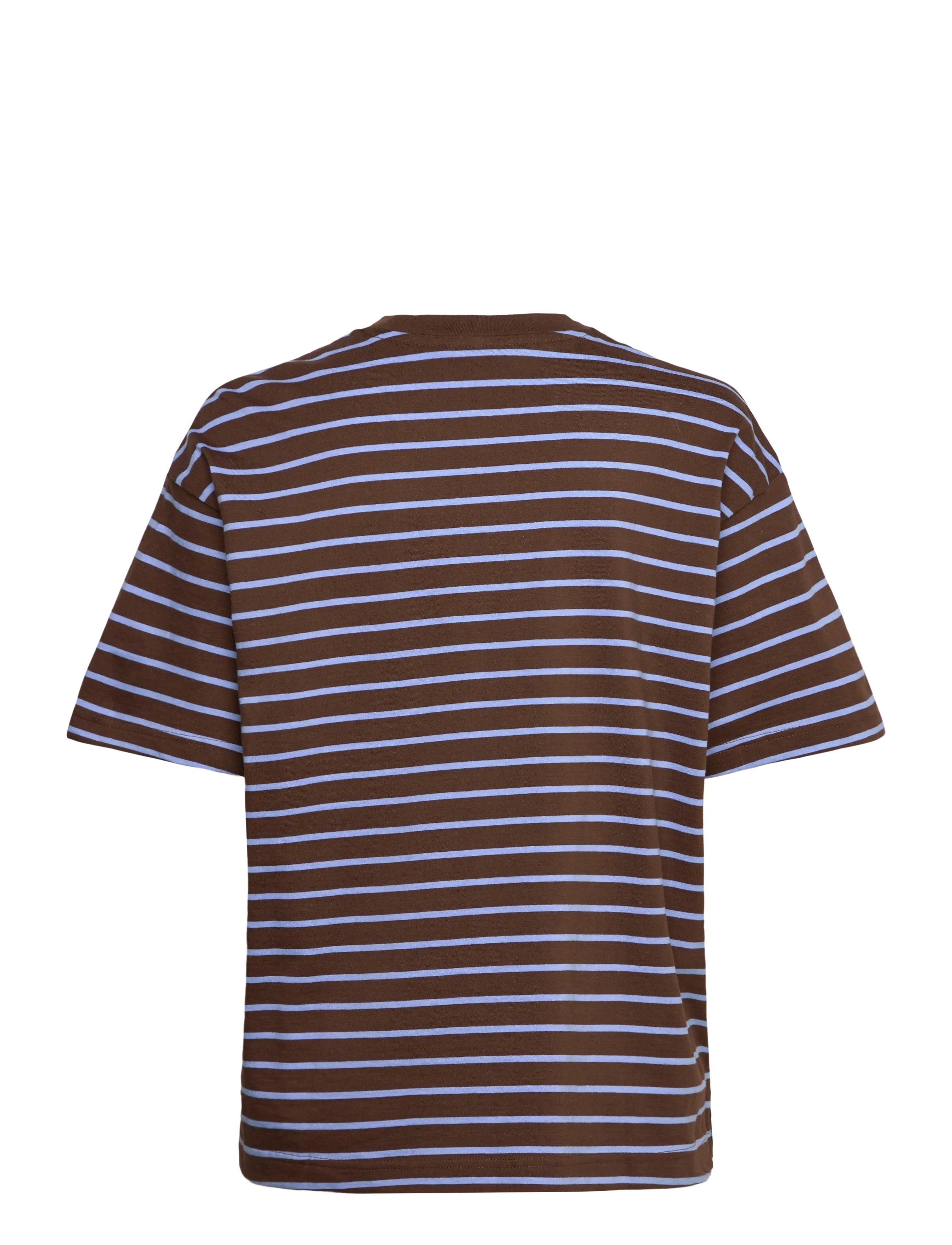 Monki - Short-Sleeved Cotton T-shirt - t-shirts - brown dark - 1