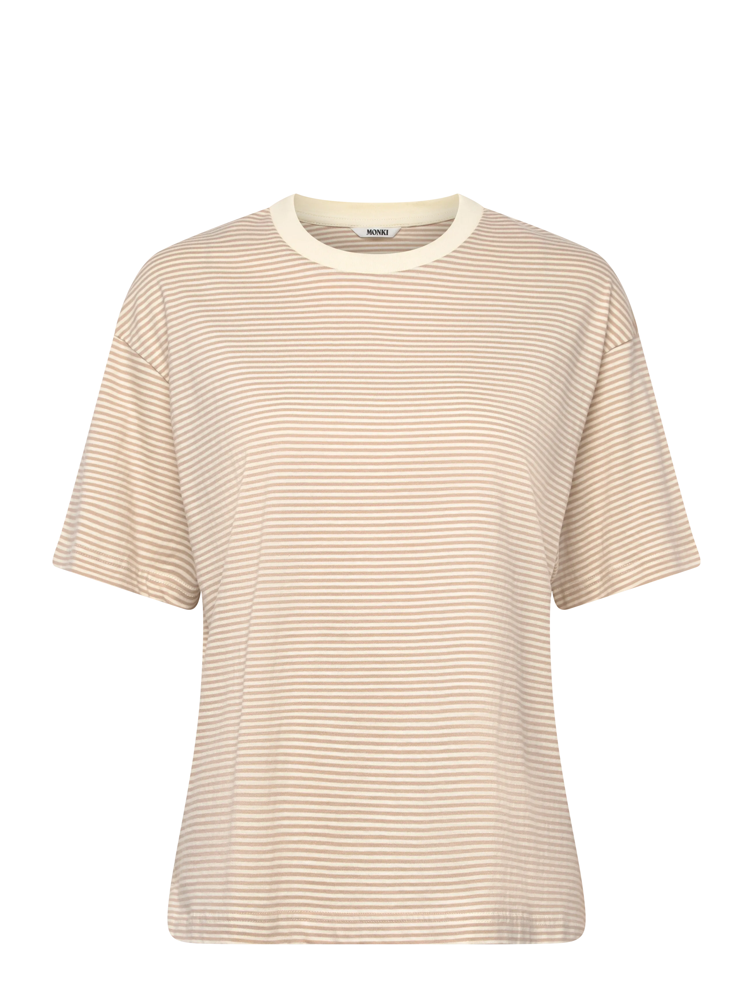 Monki Short-Sleeved Cotton T-shirt - Kollektsioonid - YELLOW DUSTY LIGHT / yellow