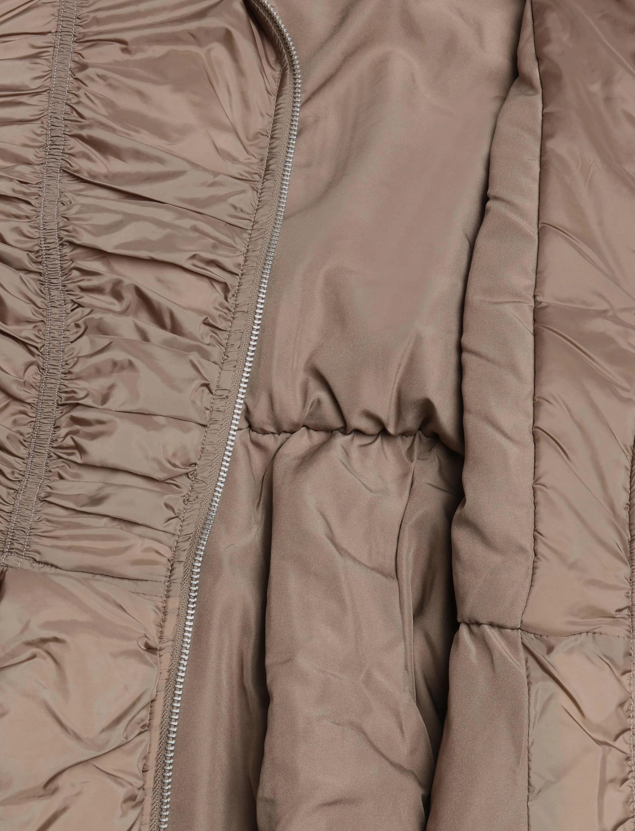 Monki - Slim Ruched Peplum Bomber Jacket - light jackets - mole medium dusty - 5