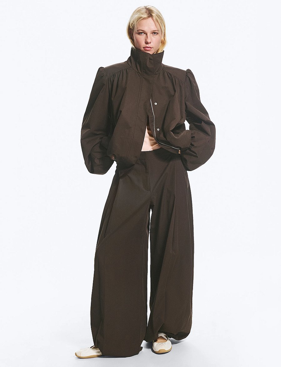 Monki - Balloon Trousers - barrel-püksid - brown dark - 0