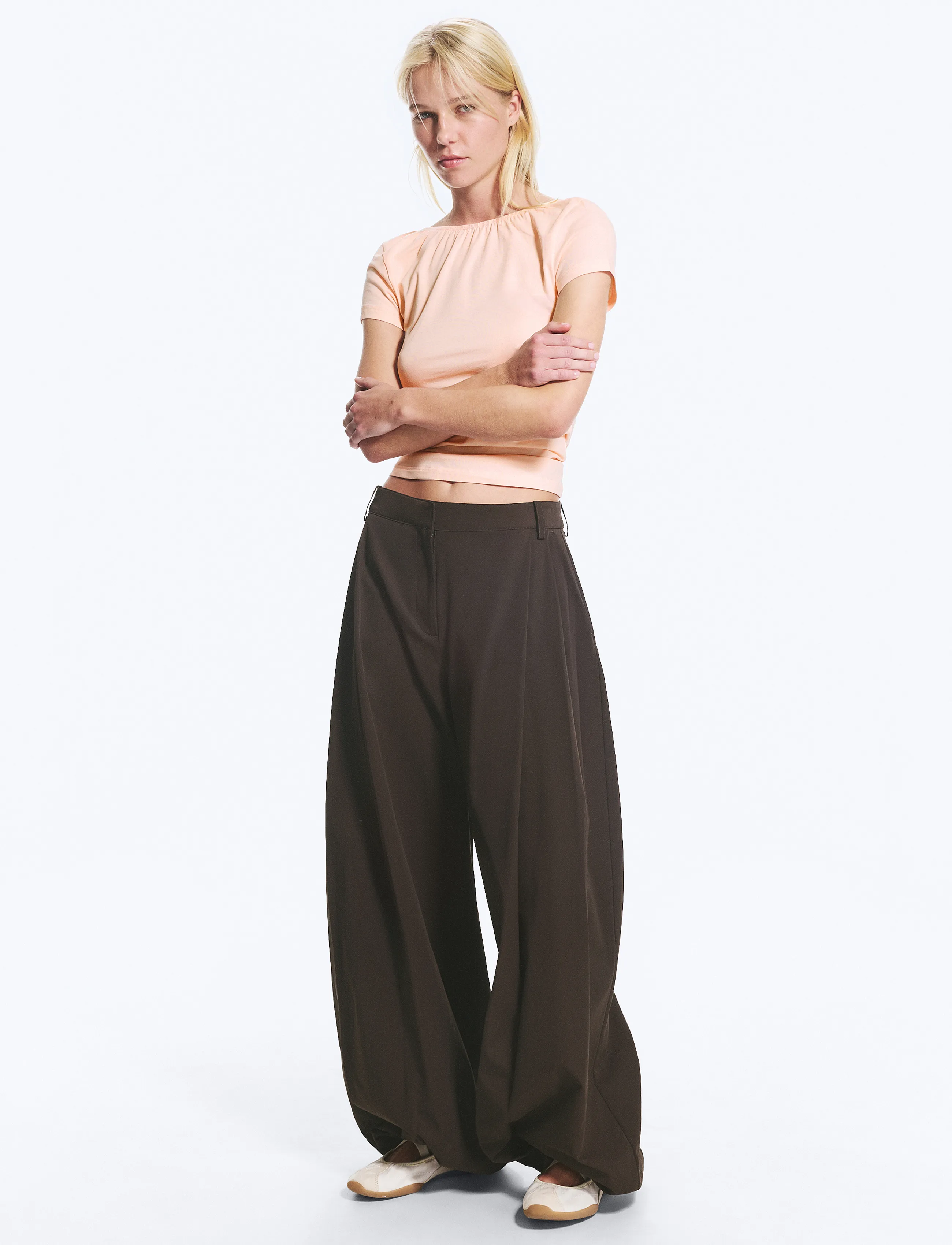 Monki - Balloon Trousers - barrel trousers - brown dark - 3