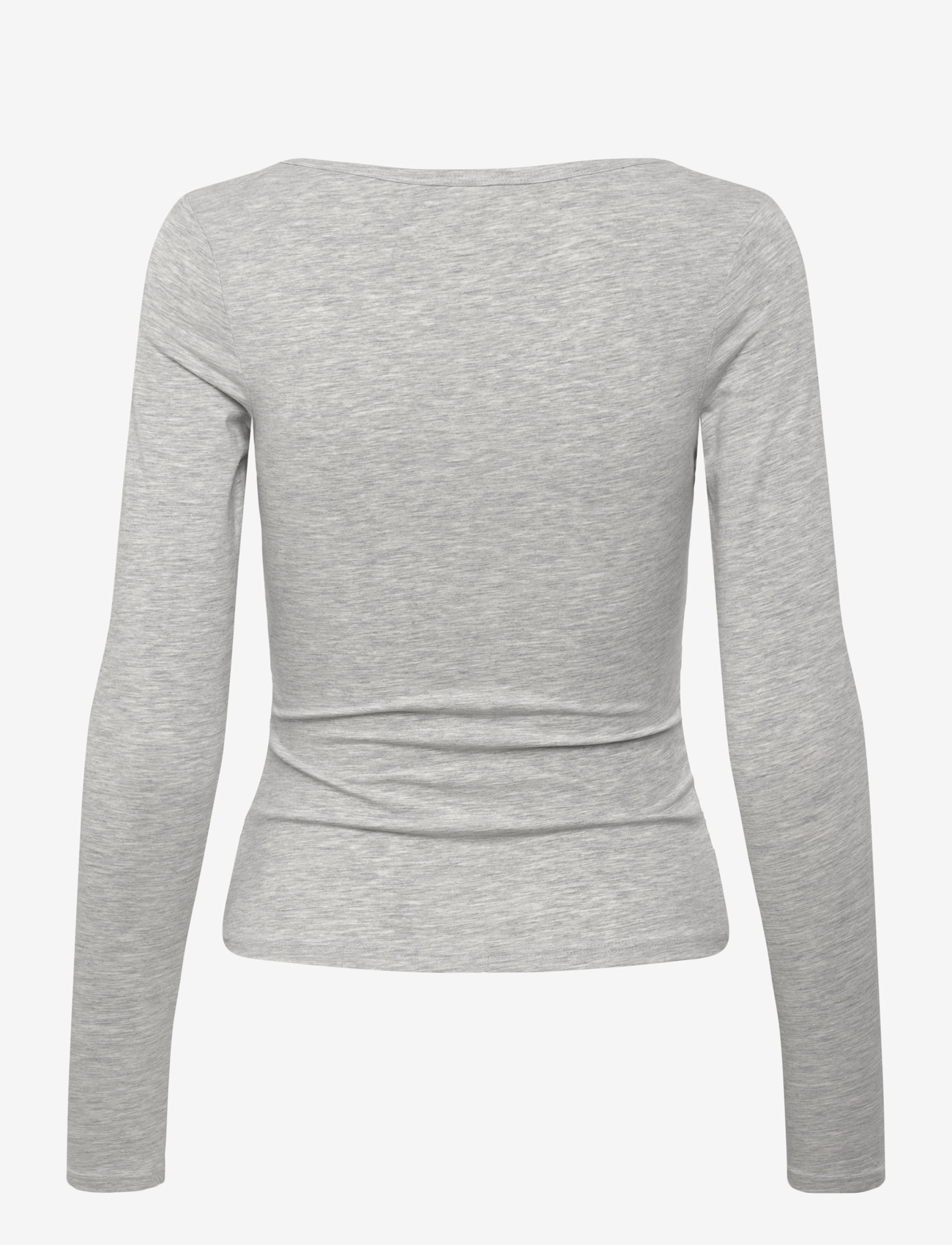 Monki - BELLE B RUCHED V-NECK CARDIGAN - cardigans - grey melange dusty light - 1