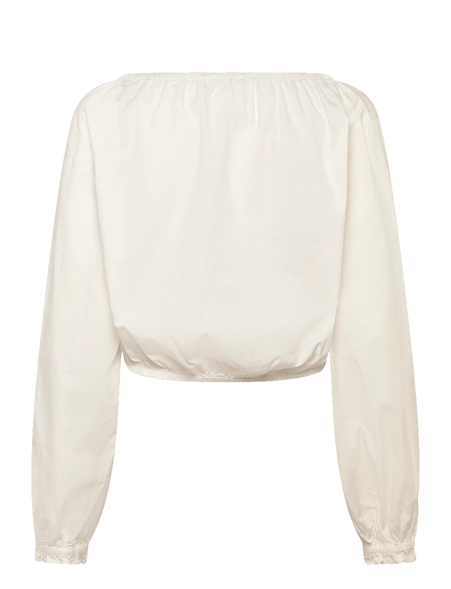 Monki - Baloon Sleeve Blouse - long sleeved blouses - white dusty light - 1