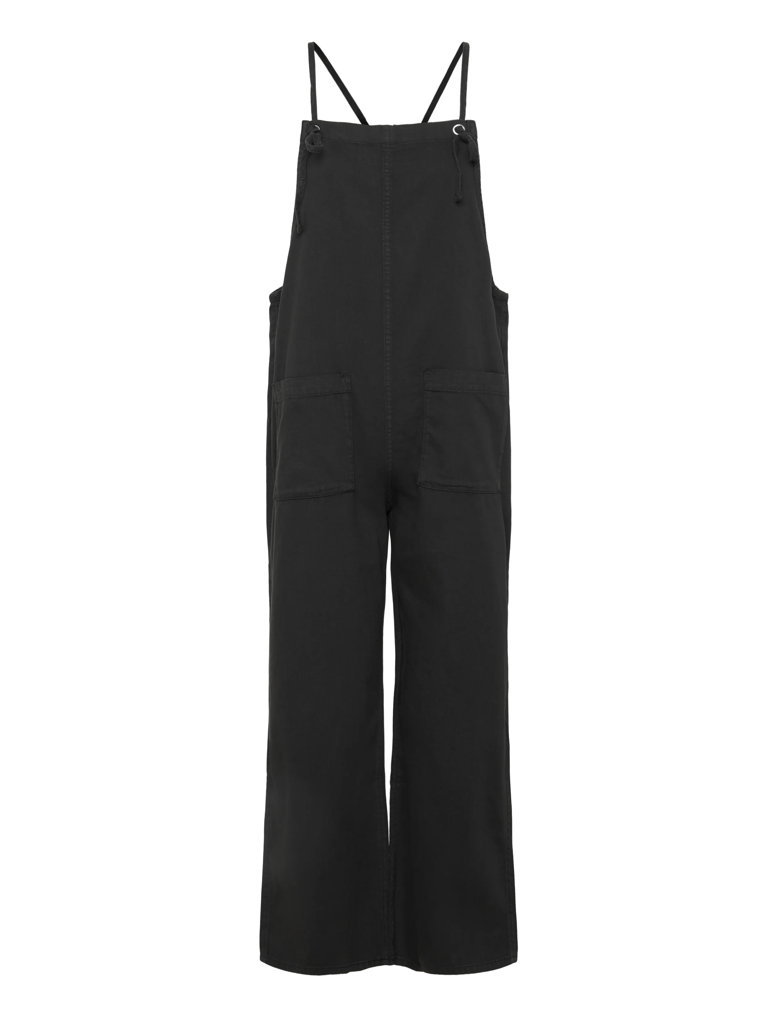 Monki Twill dungaree - Vêtements - DENIM BLACK DARK / black