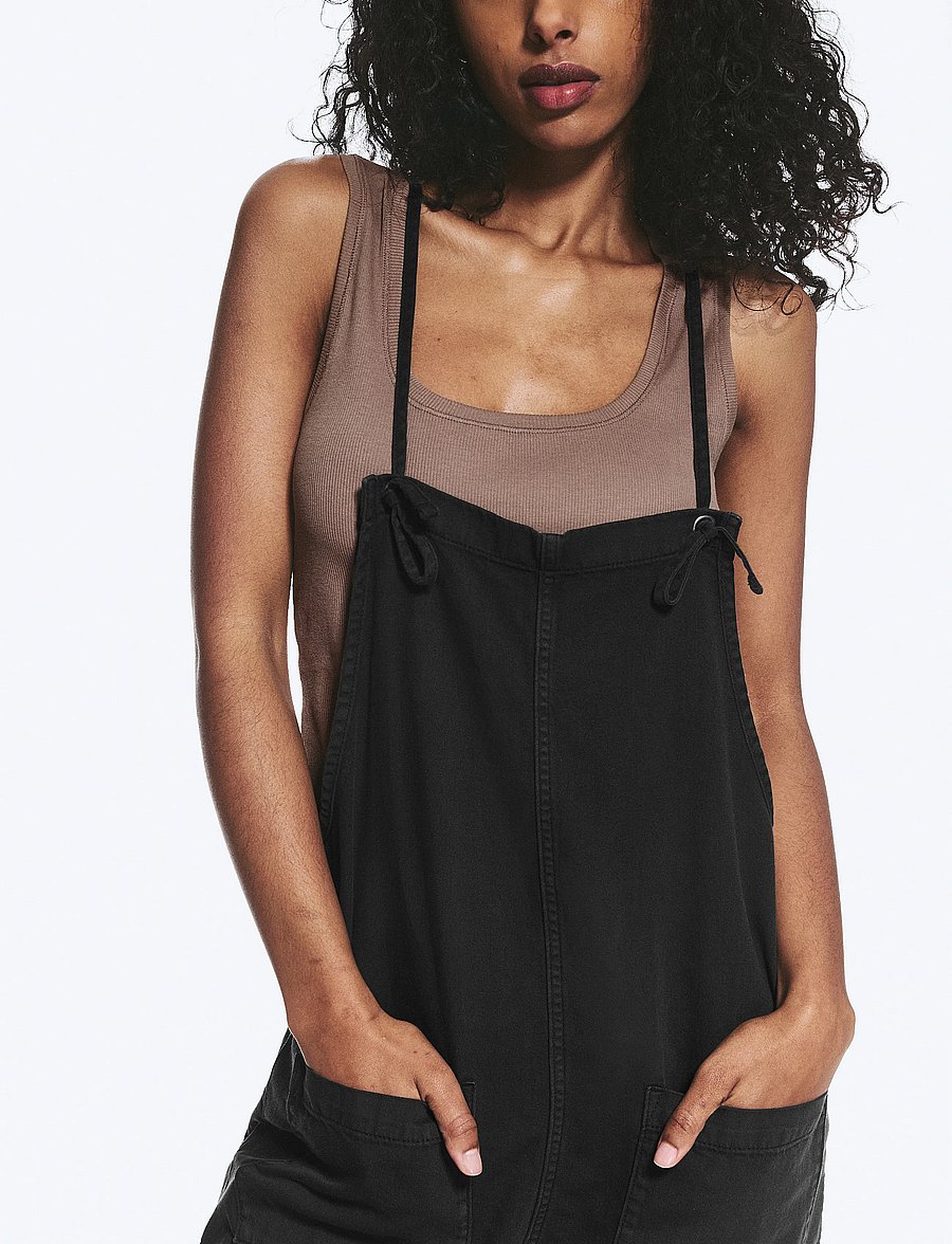 Monki - Twill dungaree - modetrender - denim black dark - 3