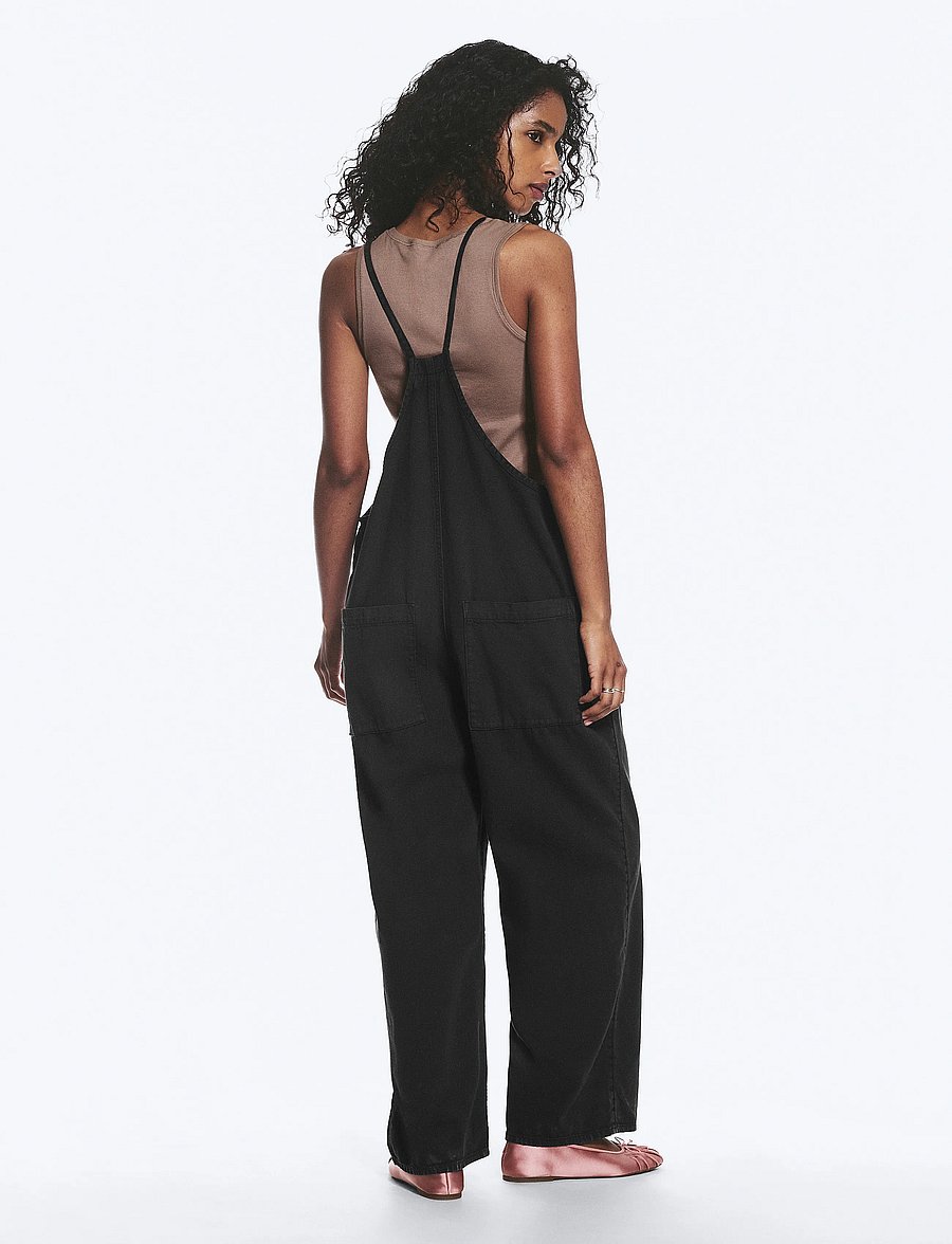 Monki - Twill dungaree - modetrender - denim black dark - 5