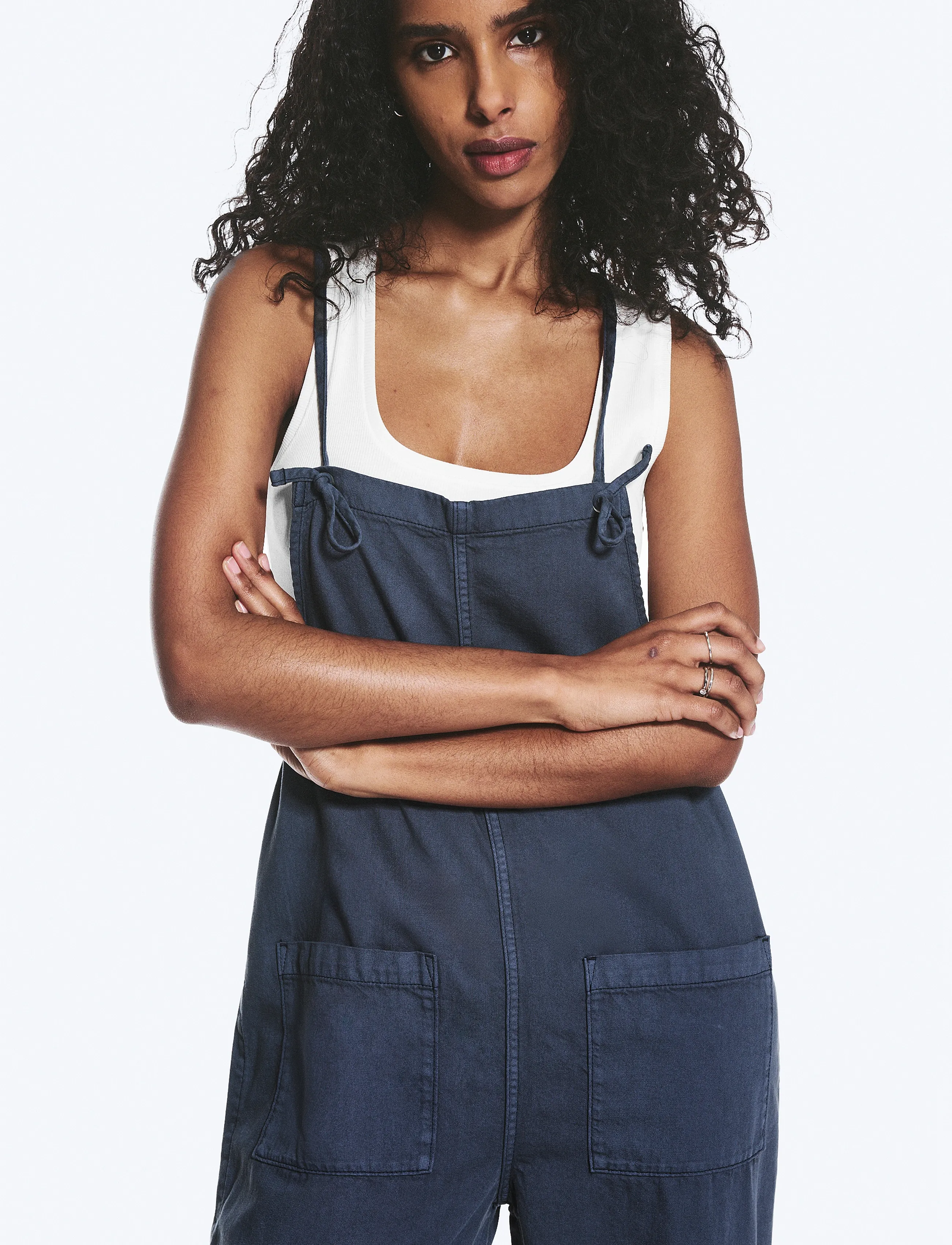 Monki - Twill dungaree - fashion trends - denim blue medium - 3
