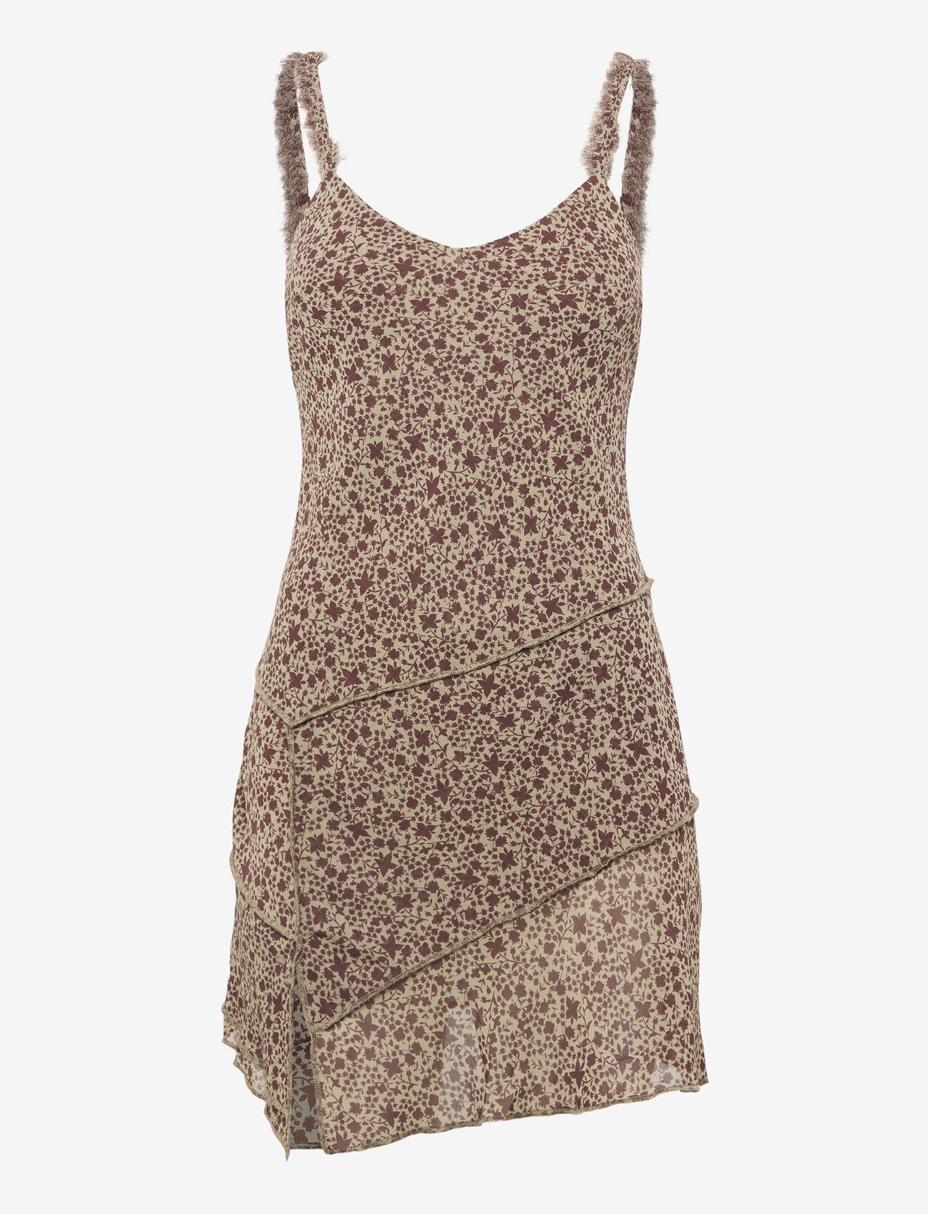 Monki - Flouncy dress - short dresses - khaki green dusty light - 0