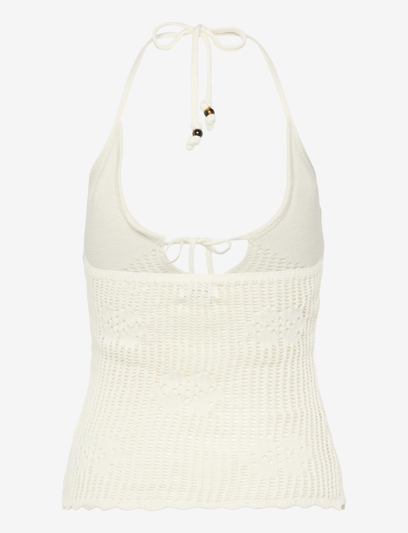 Monki - Halterneck knitted top - sleeveless tops - white dusty light - 1