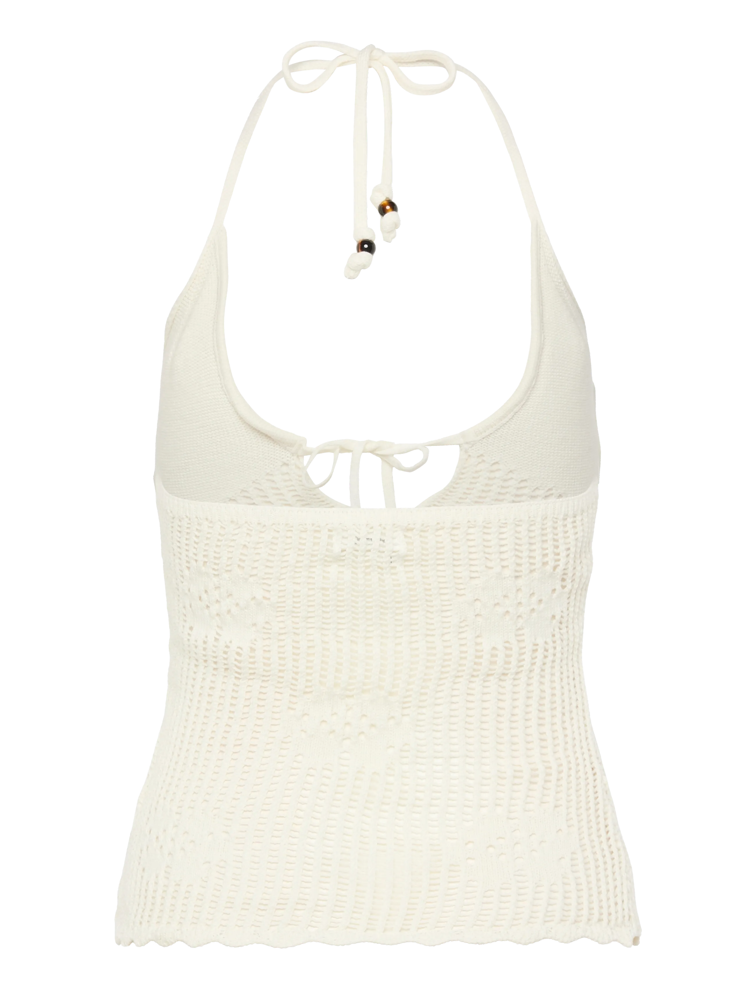 Monki - Halterneck knitted top - Ärmellose tops - white dusty light - 1