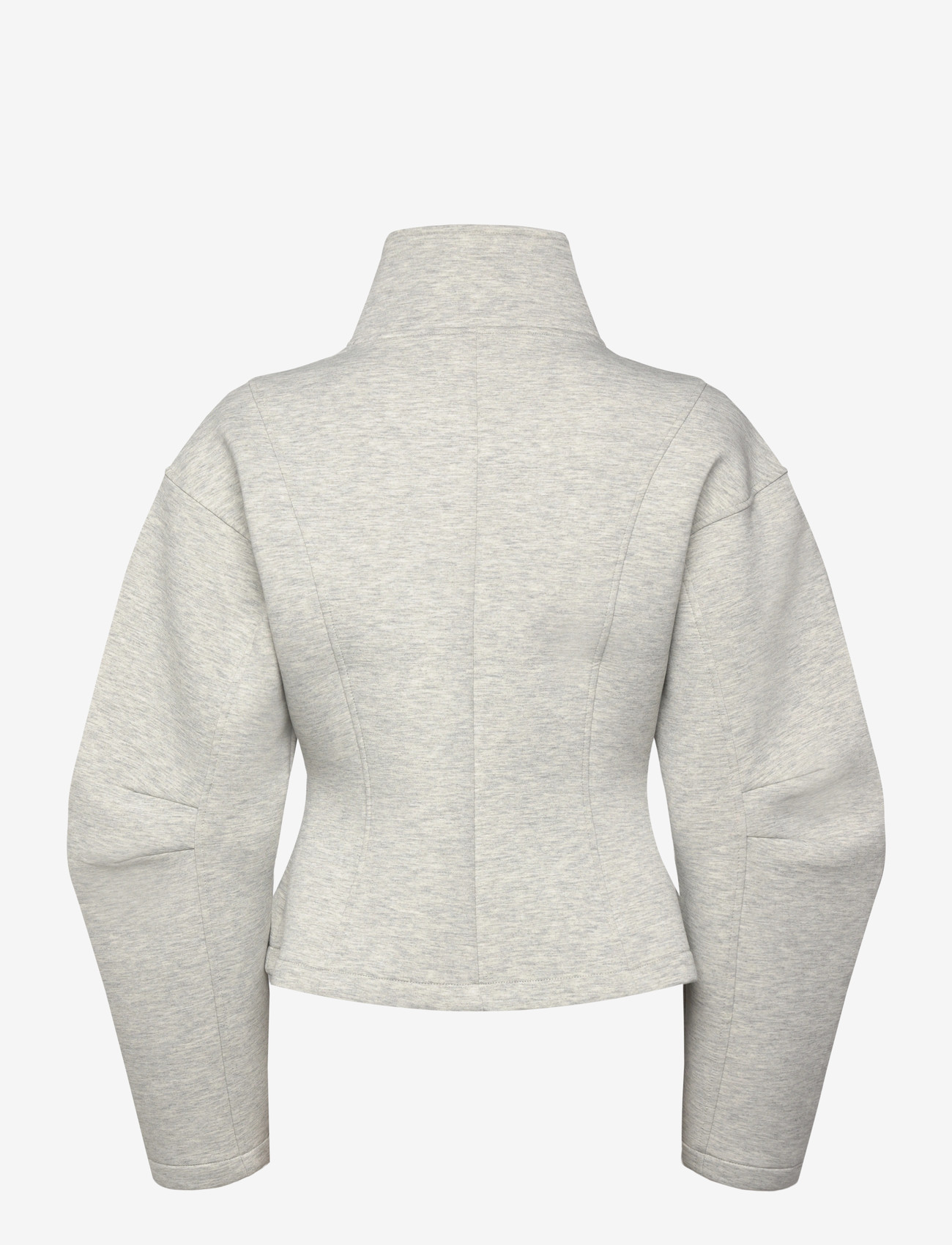 Monki - Volume scuba jacket - frühlingsjacken - grey melange dusty light - 2