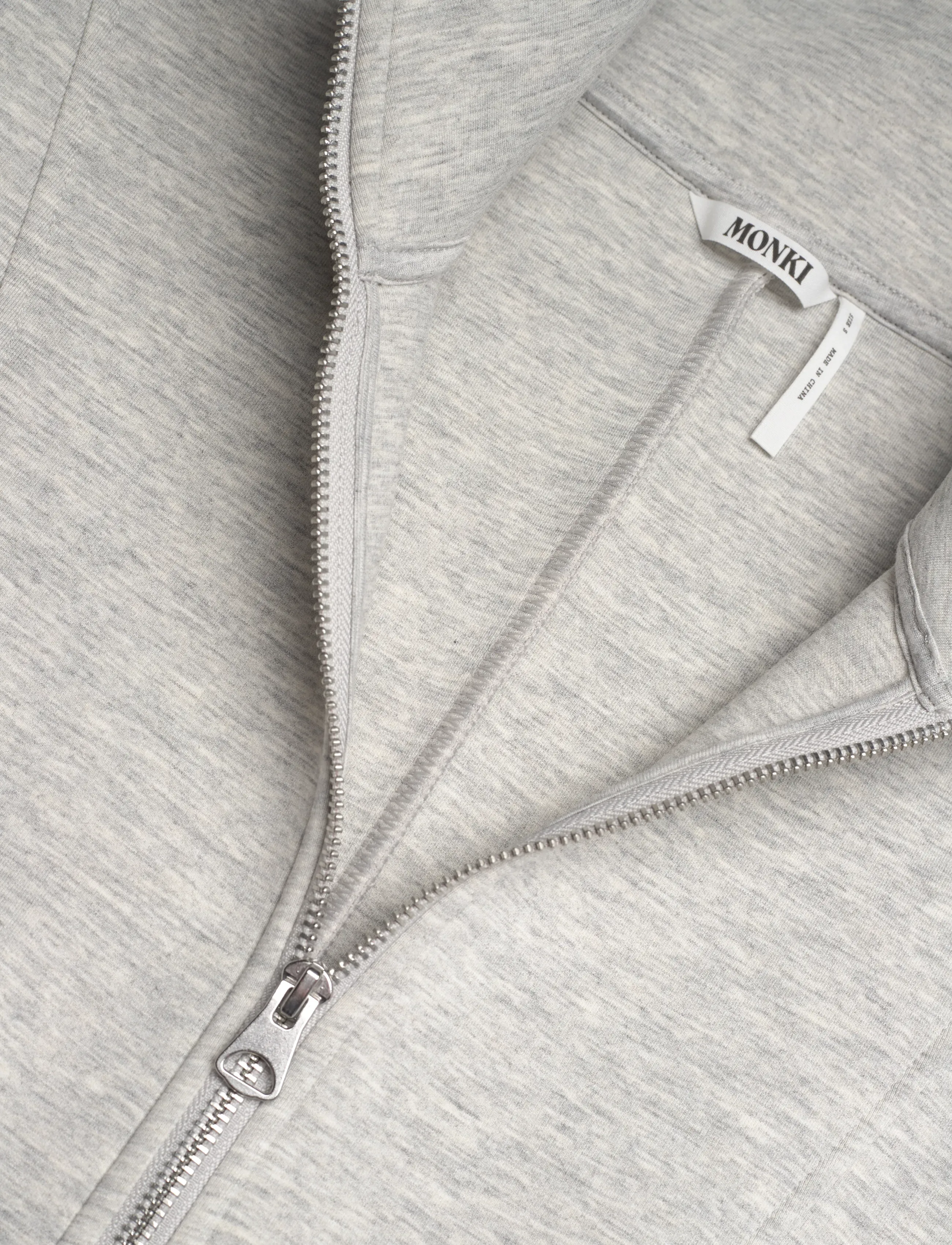 Monki - Volume scuba jacket - frühlingsjacken - grey melange dusty light - 3
