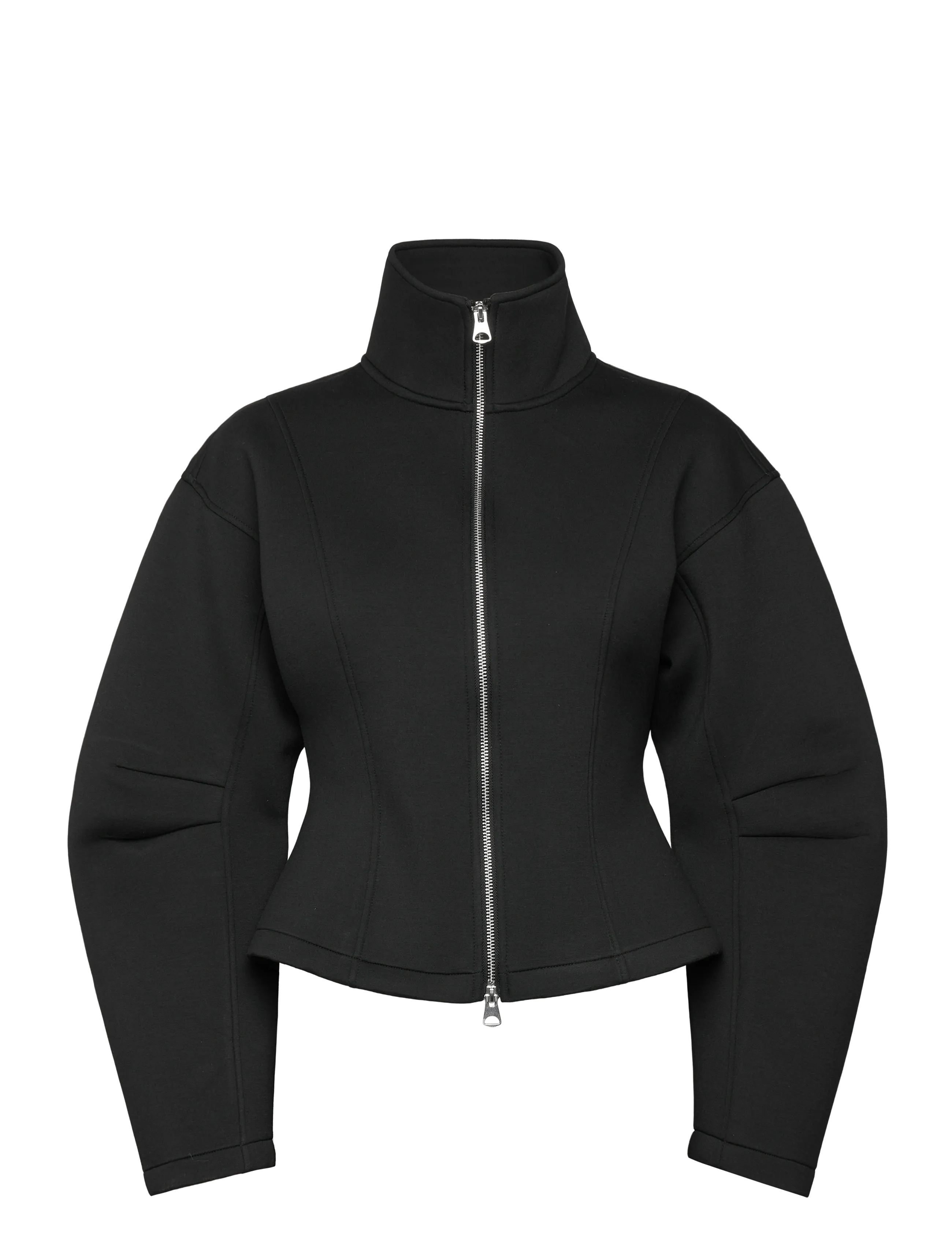 Monki Volume Scuba Jacket, L, Jackets, Schwarz - Light-summer Frauen