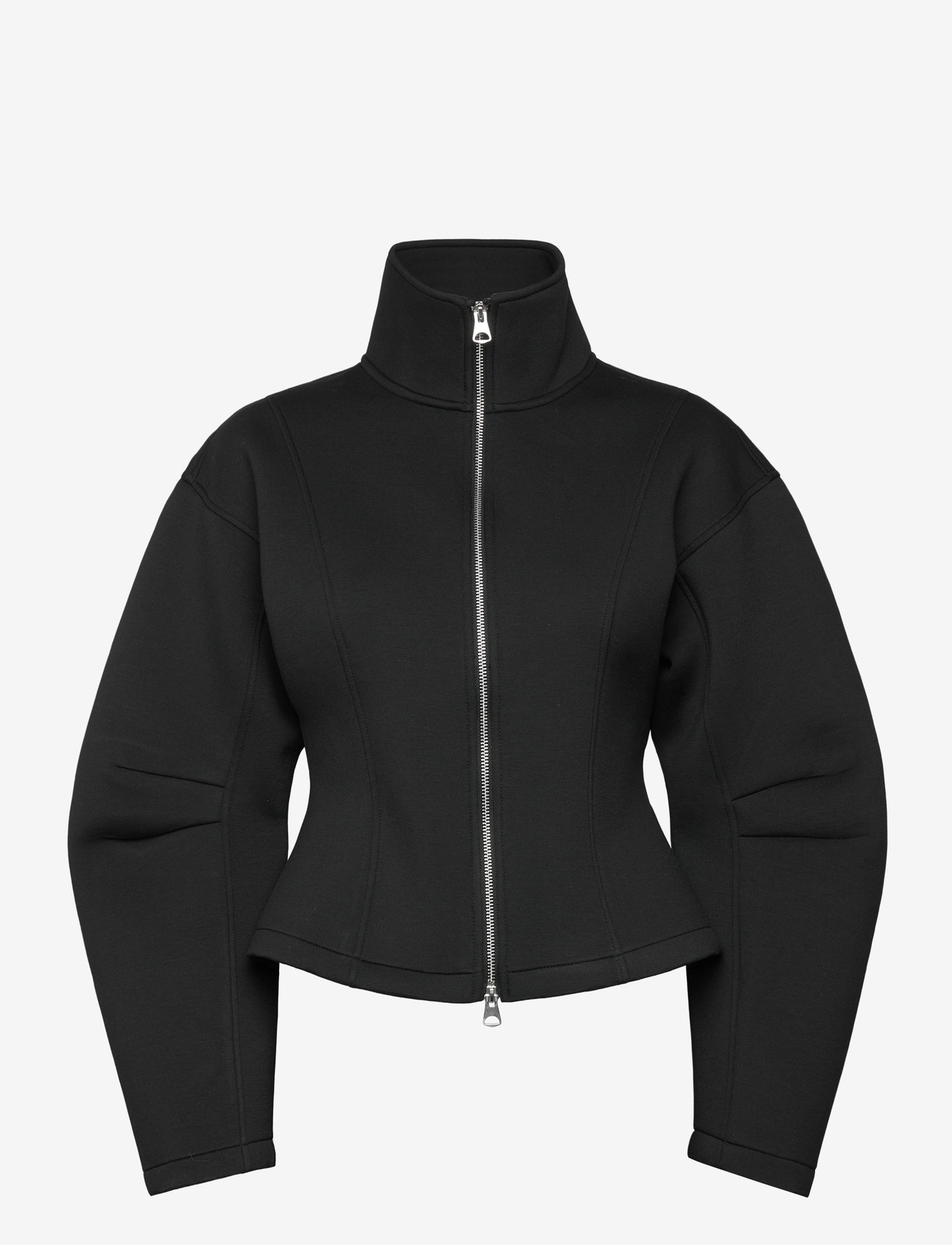 Monki - Volume scuba jacket - spring jackets - black dark - 0