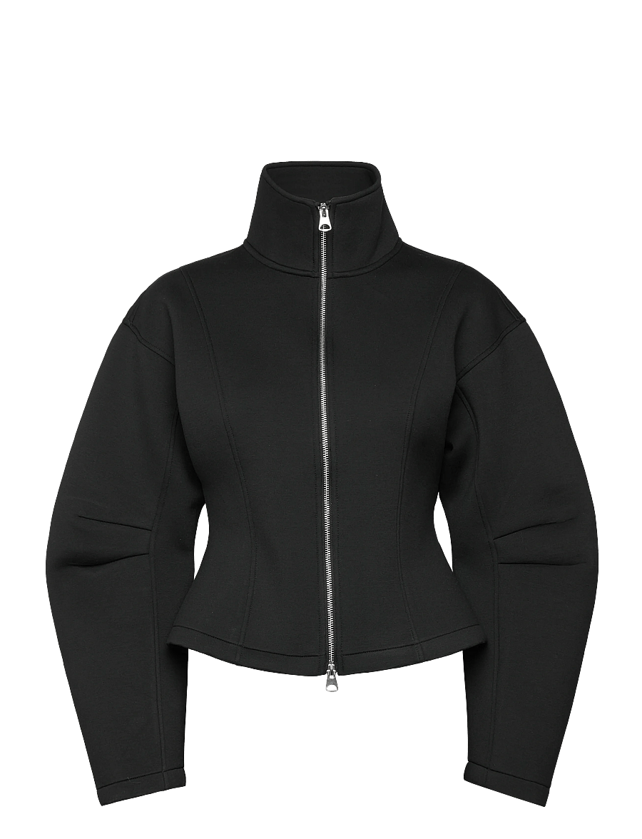 Monki - Volume scuba jacket - light jackets - black dark - 0