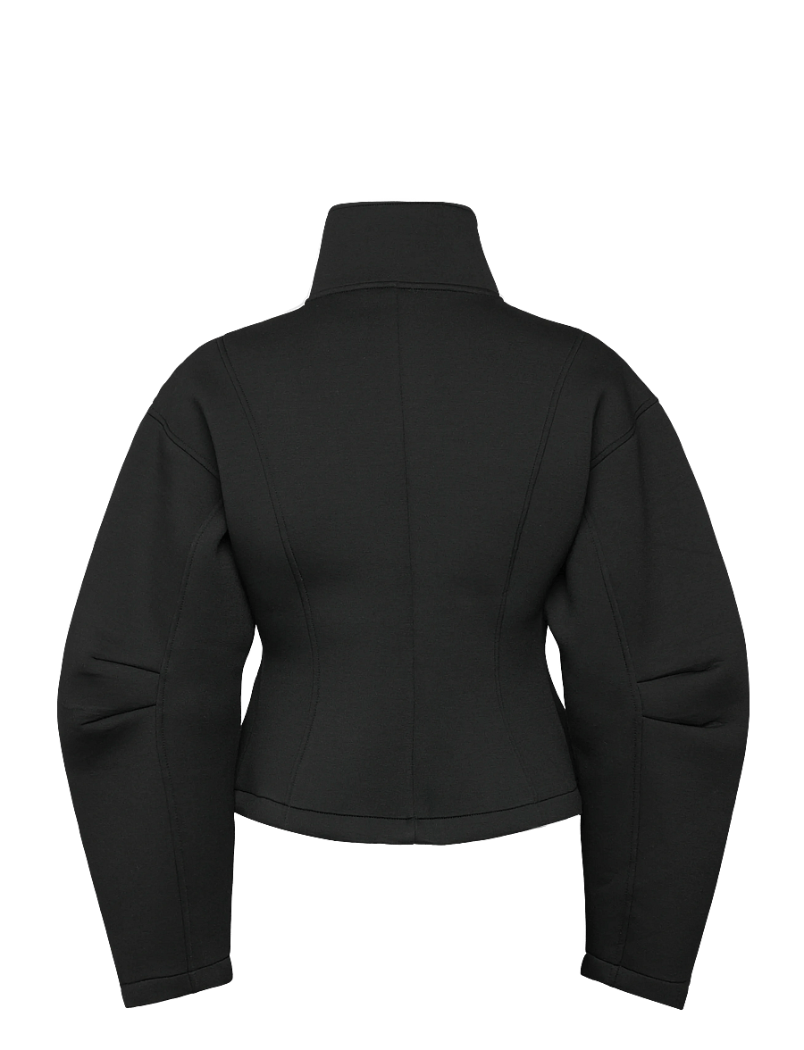 Monki - Volume scuba jacket - light jackets - black dark - 1